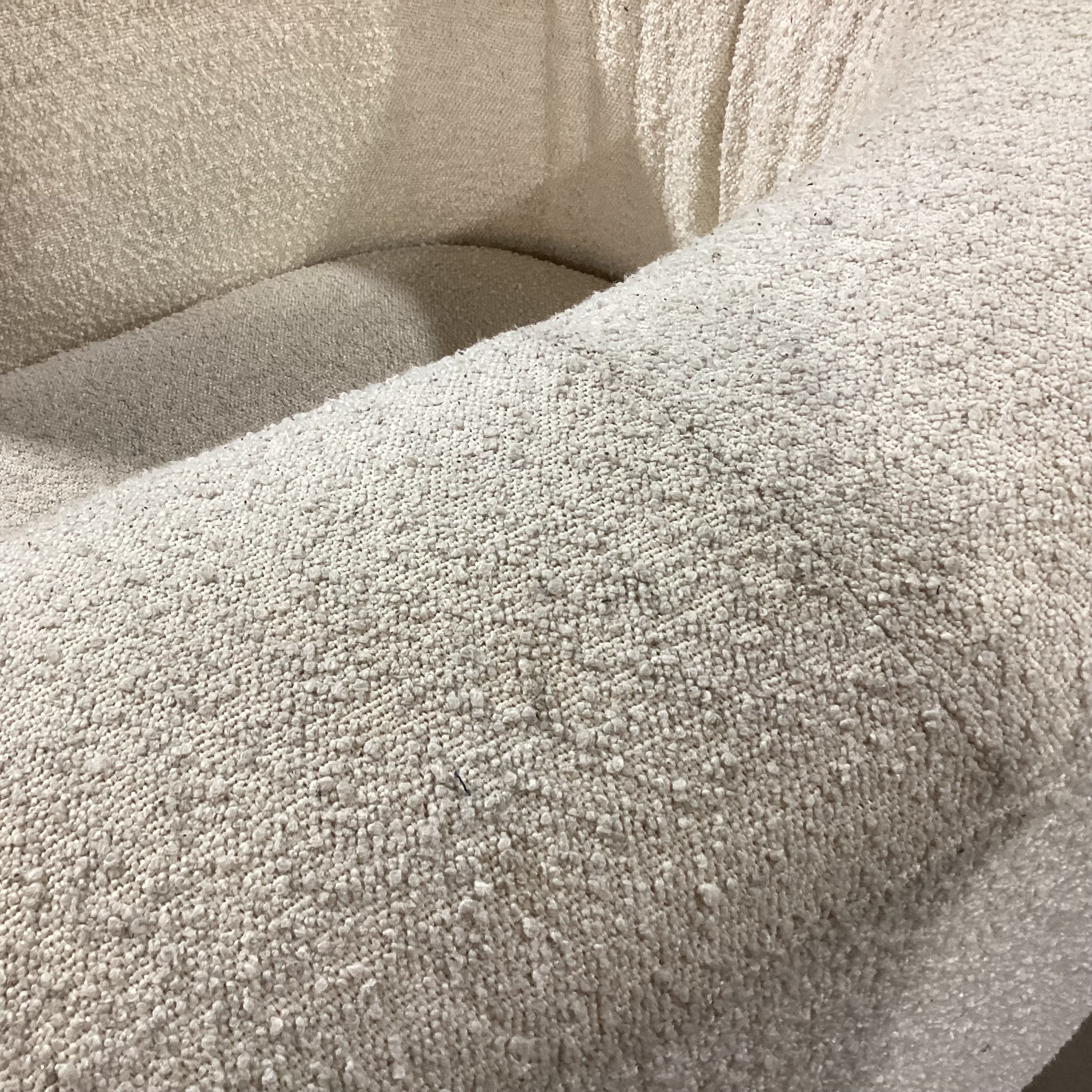 Contemporary Ivory Boucle Chair 41"x 34"x 29"
