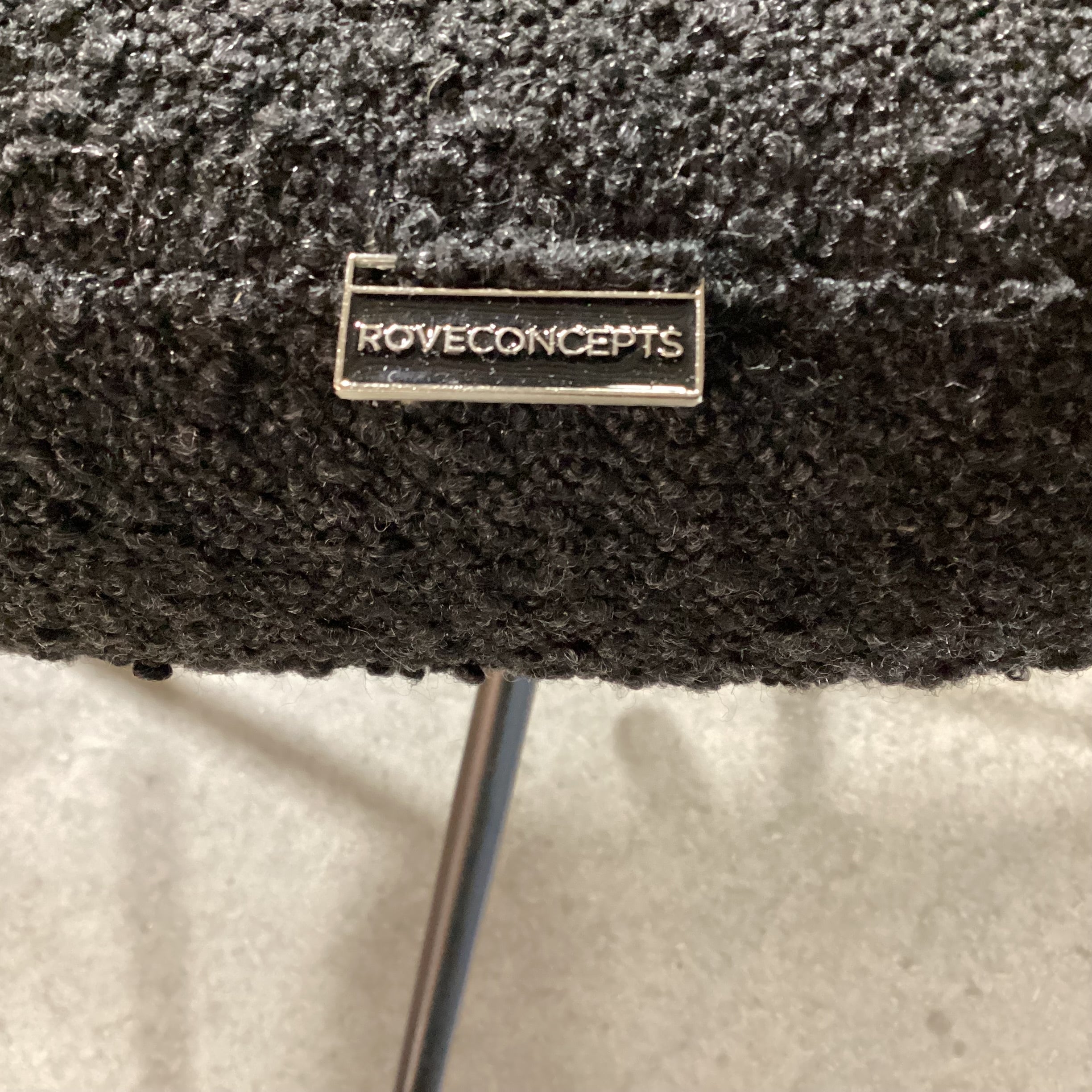 Rove Concepts Black Chatou Boucle Adjustable Office Chair 26"x 23"x 34"
