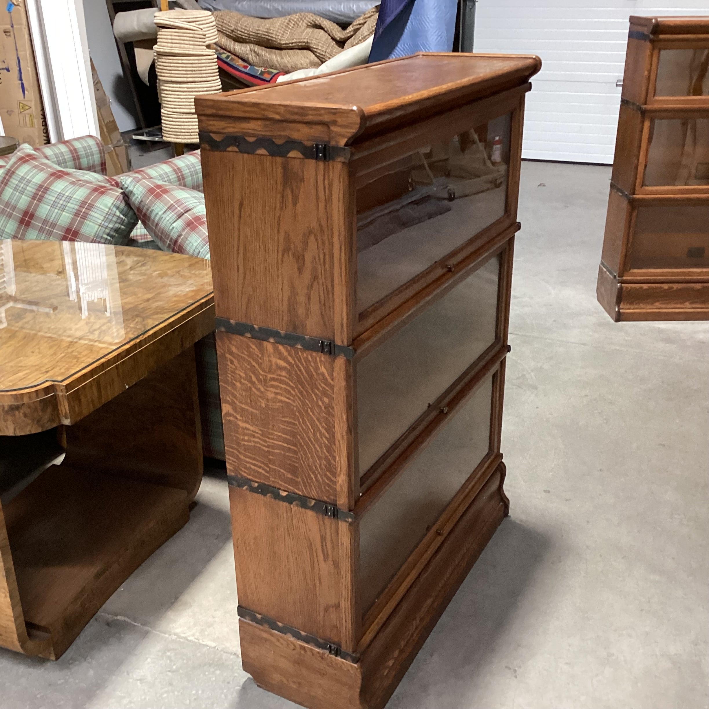 Antique Macey 3 Stack Barrister Bookcase 34"x 12"x 49"