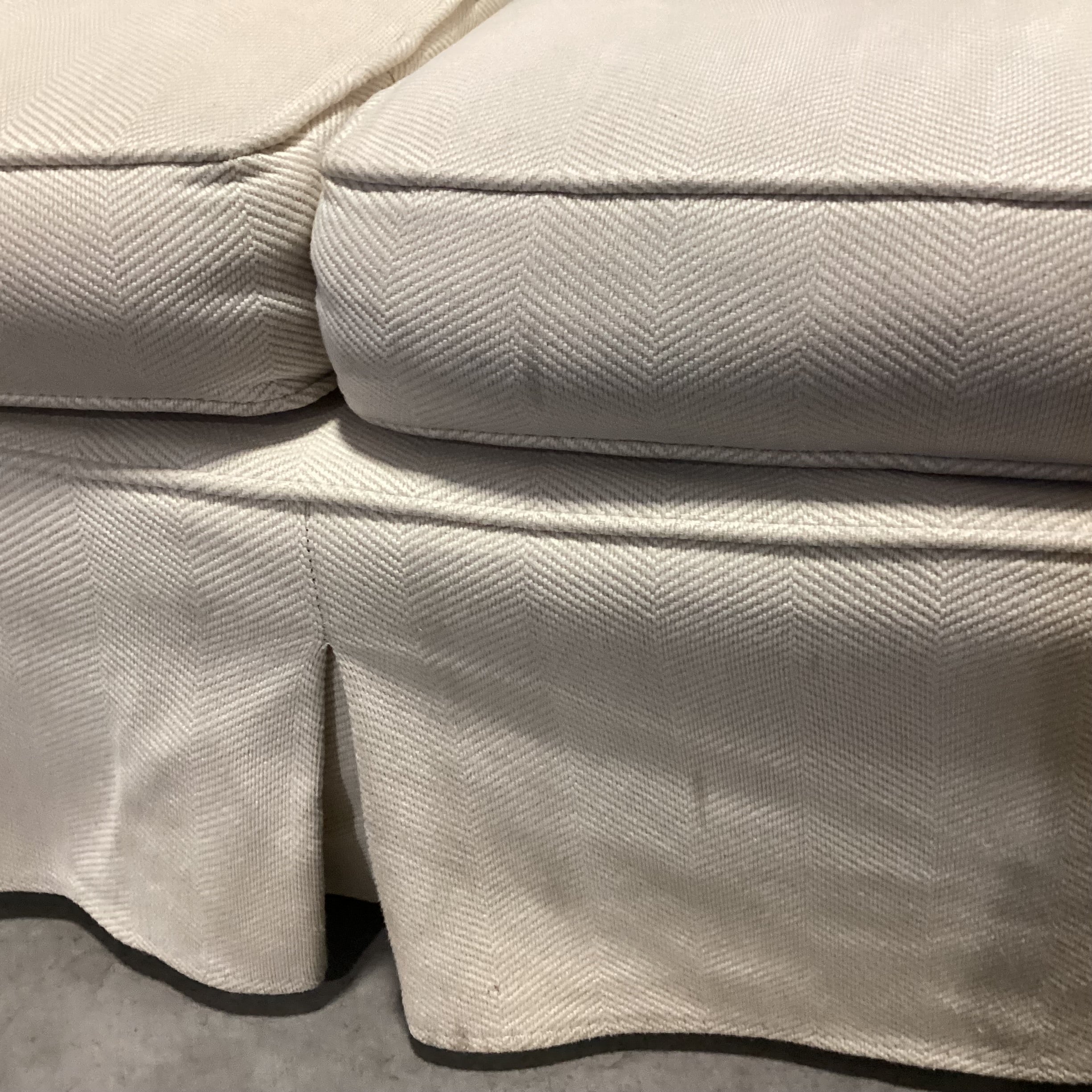 Pottery Barn Cream Woven Slip Covered Sofa 94"x 41"x 30"
