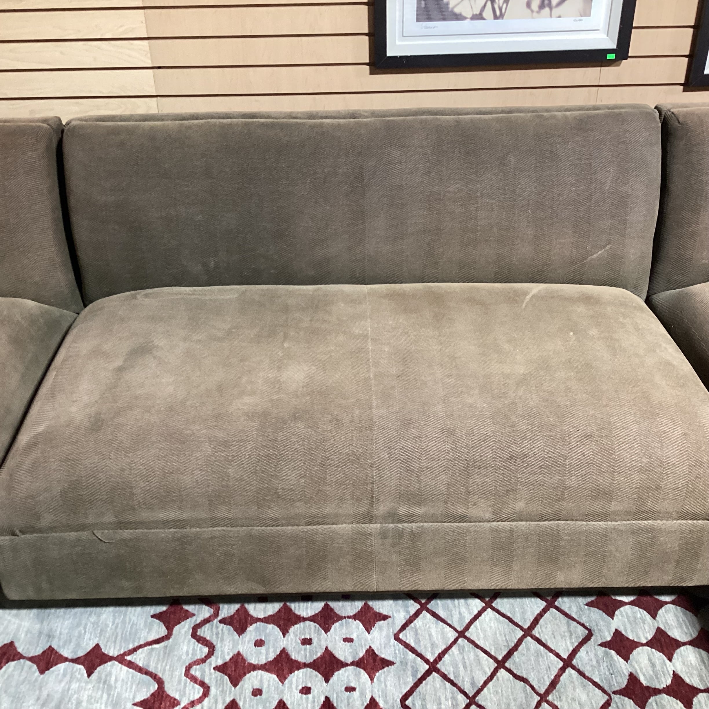 Custom Brown Texture Woven 5 Piece Sectional 132'x 92"x 39"x 29"