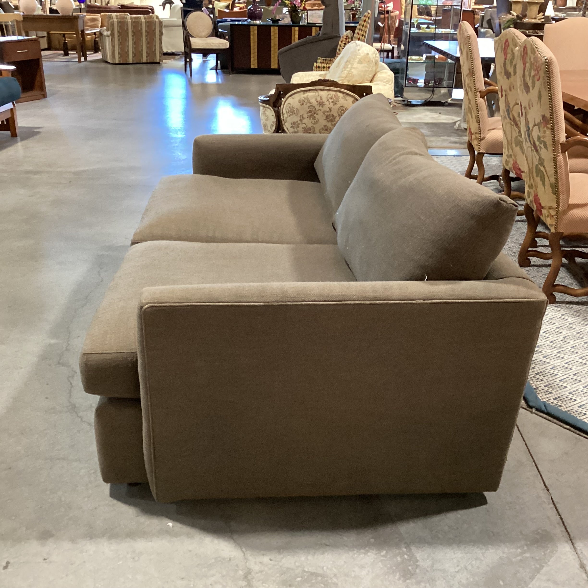Crate & Barrel Taupe Woven Down Mix Sofa 82"x 42"x 26"