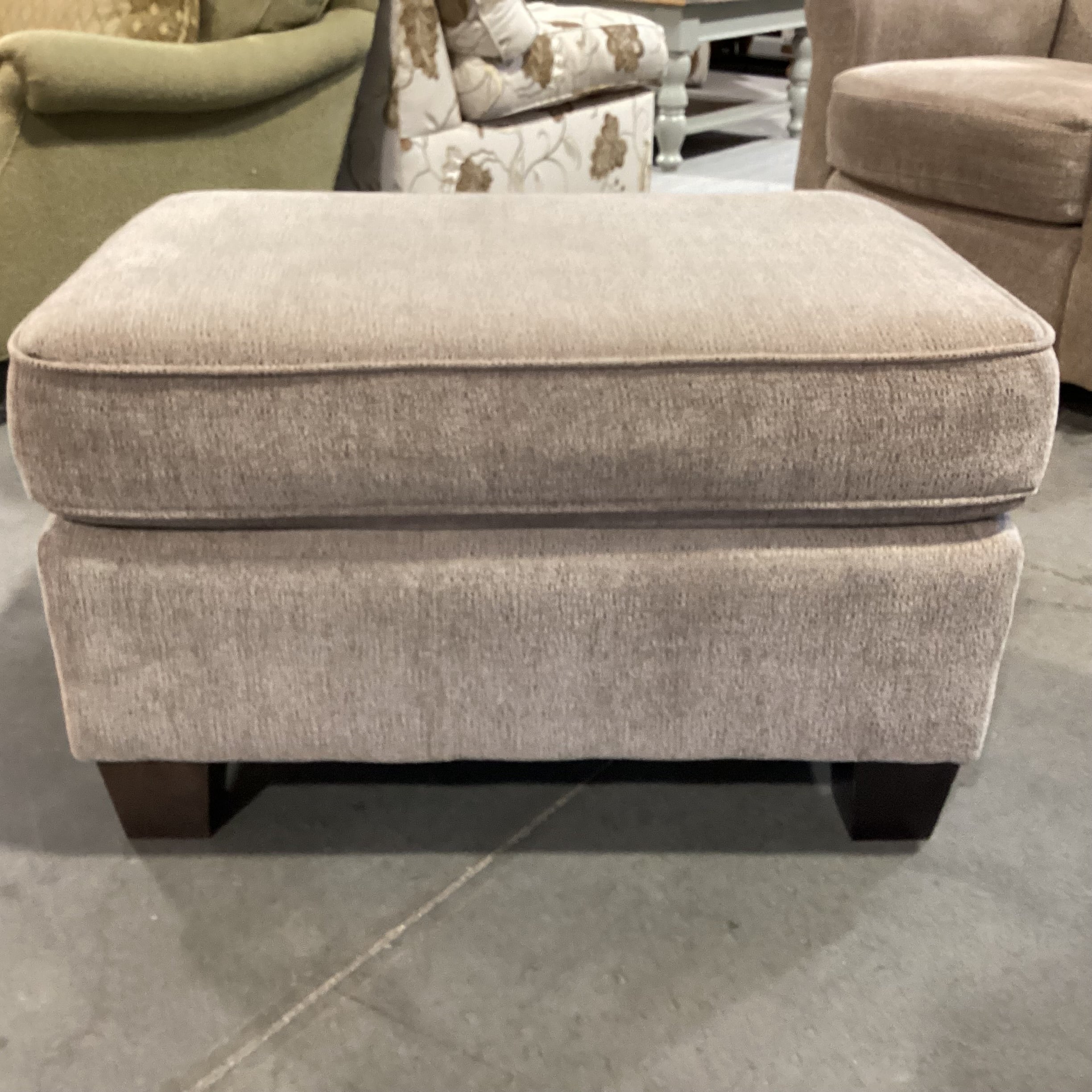 Best Chairs Beige Woven with Ottoman Swivel Rock Chair 36"x 31"x 37"