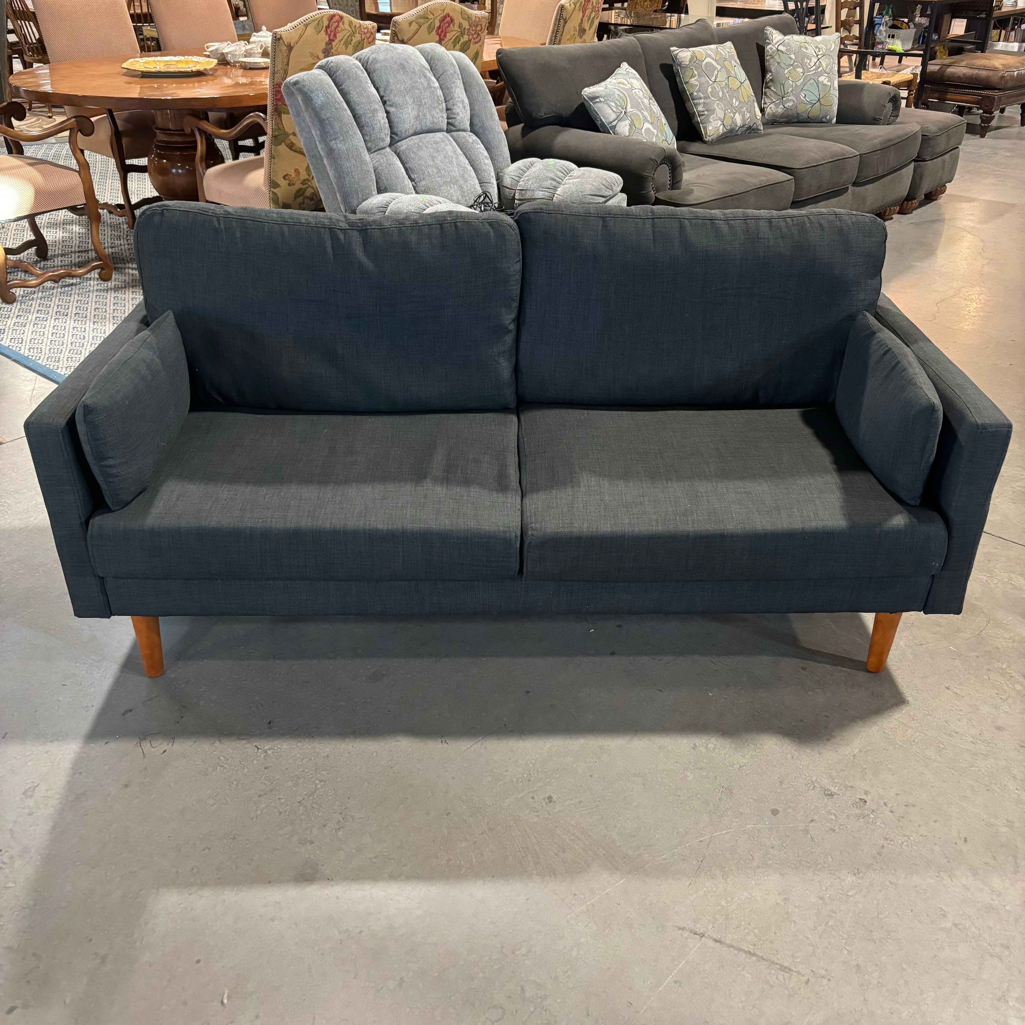 Charcoal Grey Woven Sofa 74"x 31"x 30"