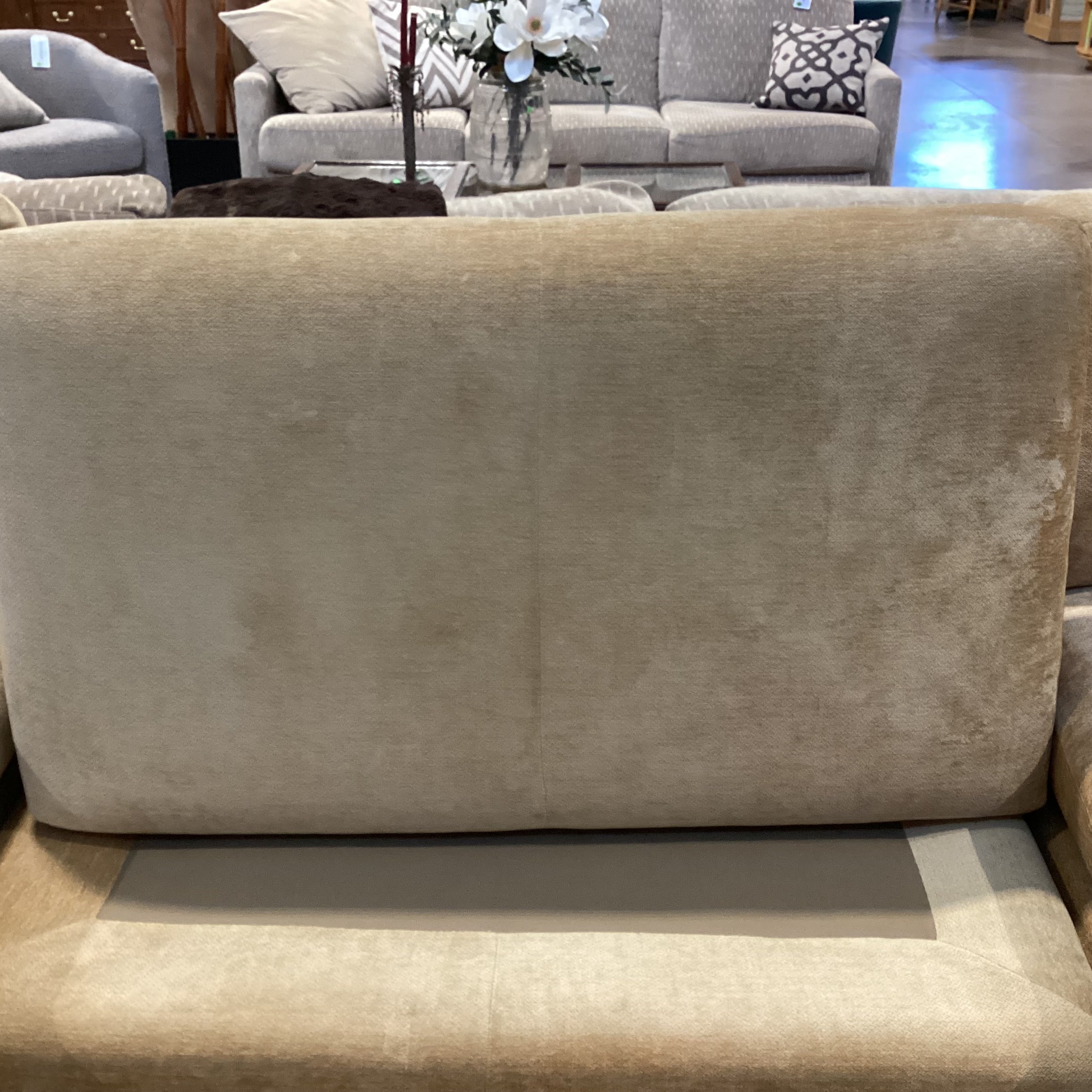 Golden Chenille Woven with Wood Base 3 Piece with End Chaises Sectional 84"x 121"x 84"x 37"x 28"