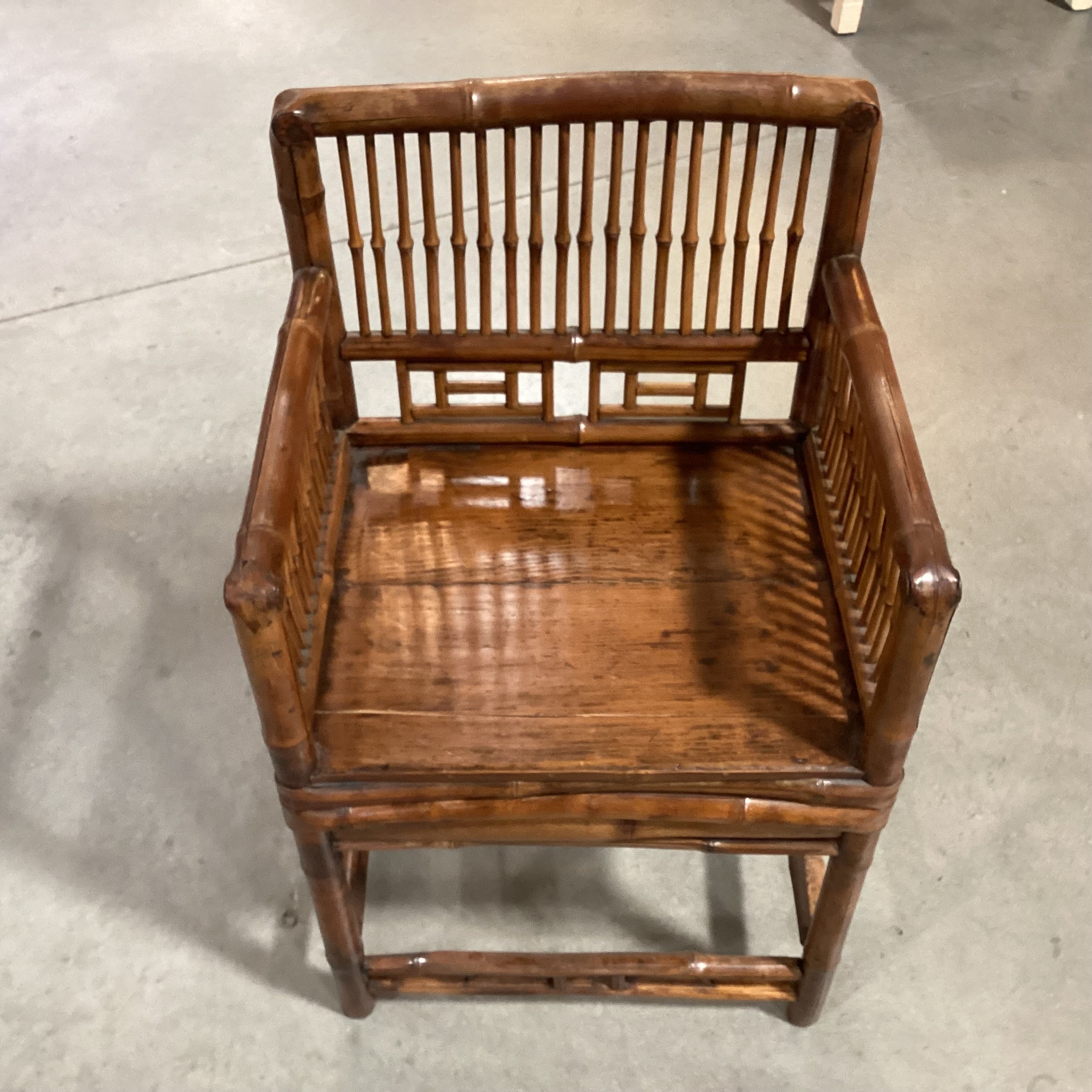 Vintage Bamboo Asian Accent Chair 20"x 16.5"x 33"