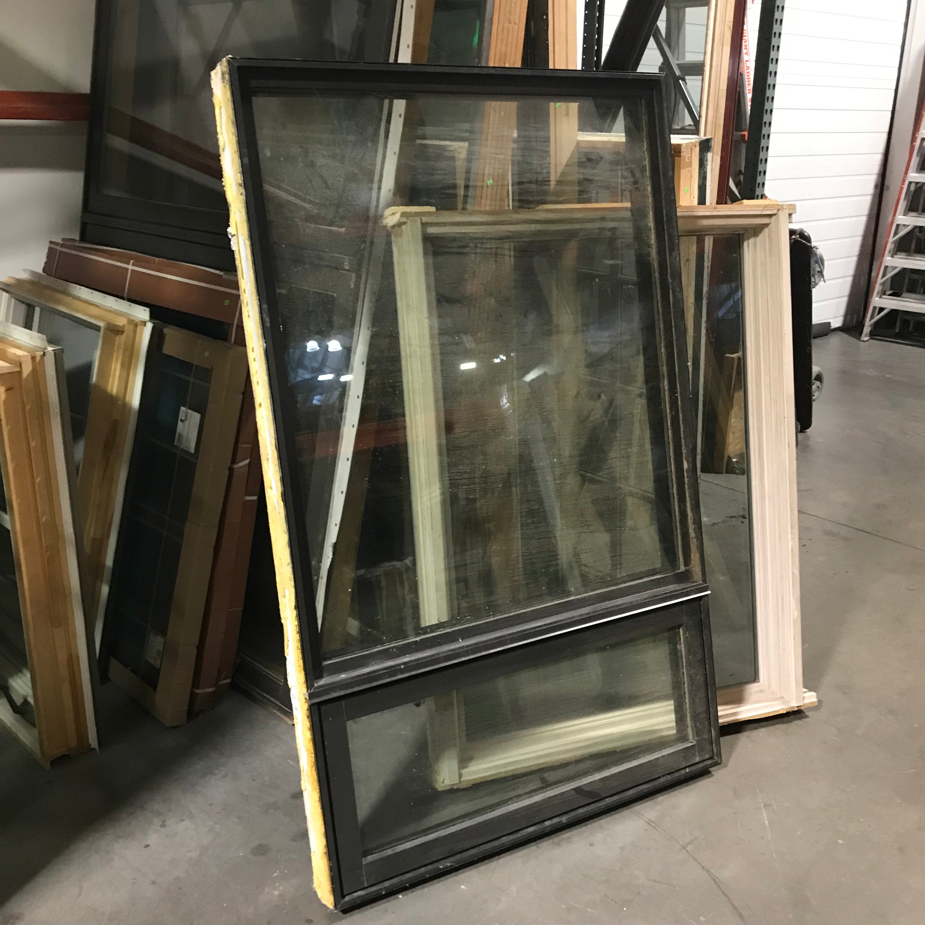 Brown Metal Clad Upper & Lower FIXED Exterior Window