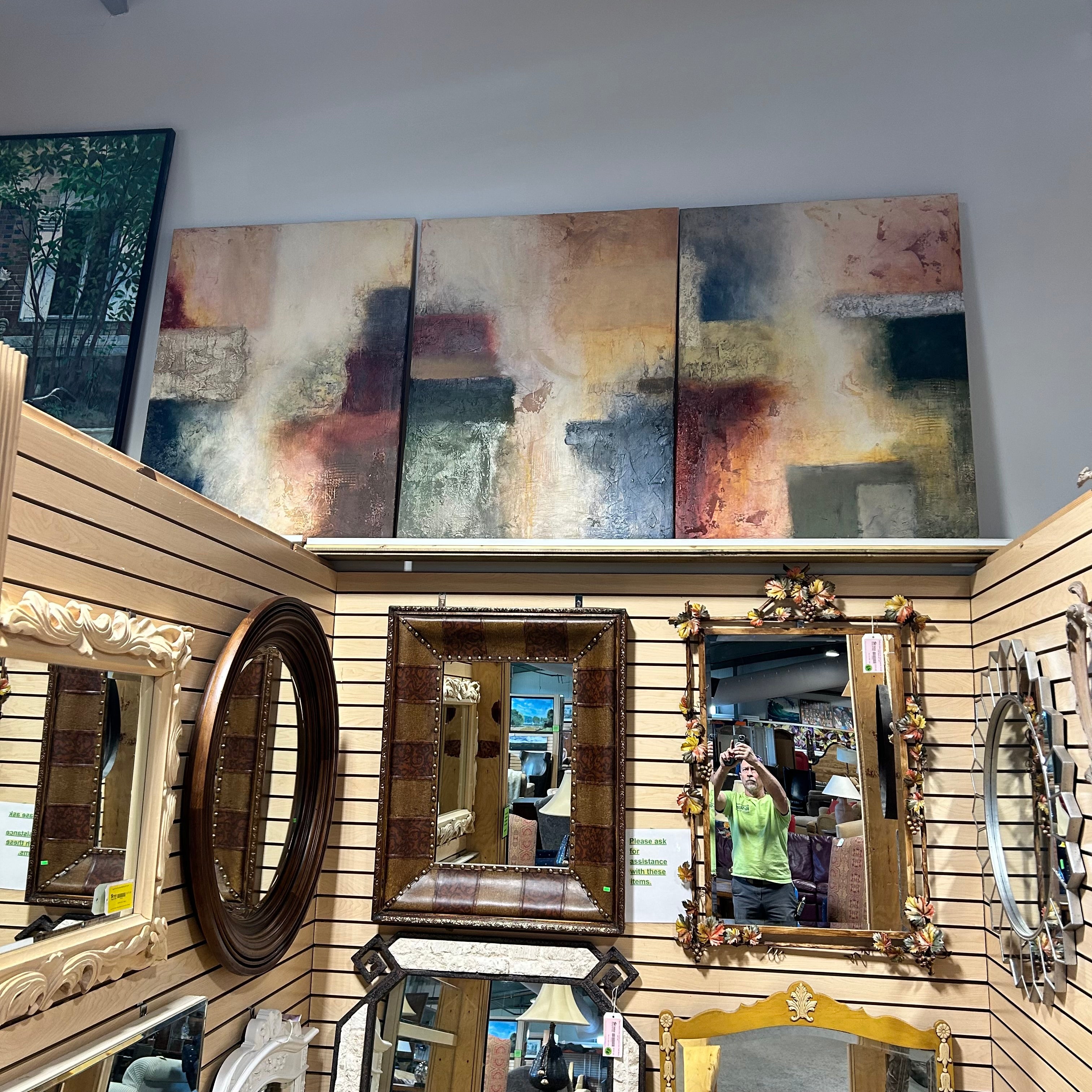 Abstract Color Large 3 Panel Canvas Print 36"x48"x3