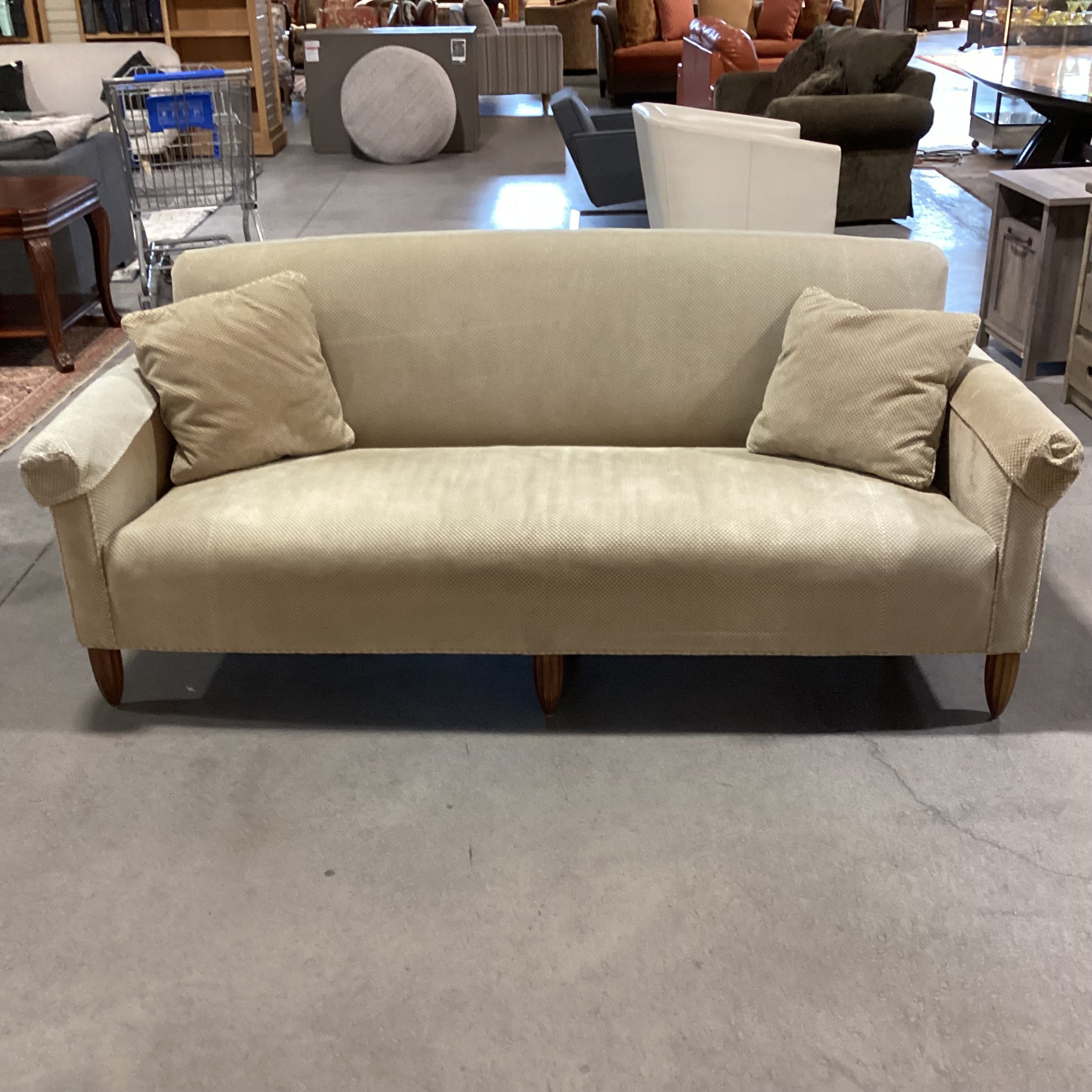 Light Sage Raised Chenille Woven Sofa 84"x 34"x 34"