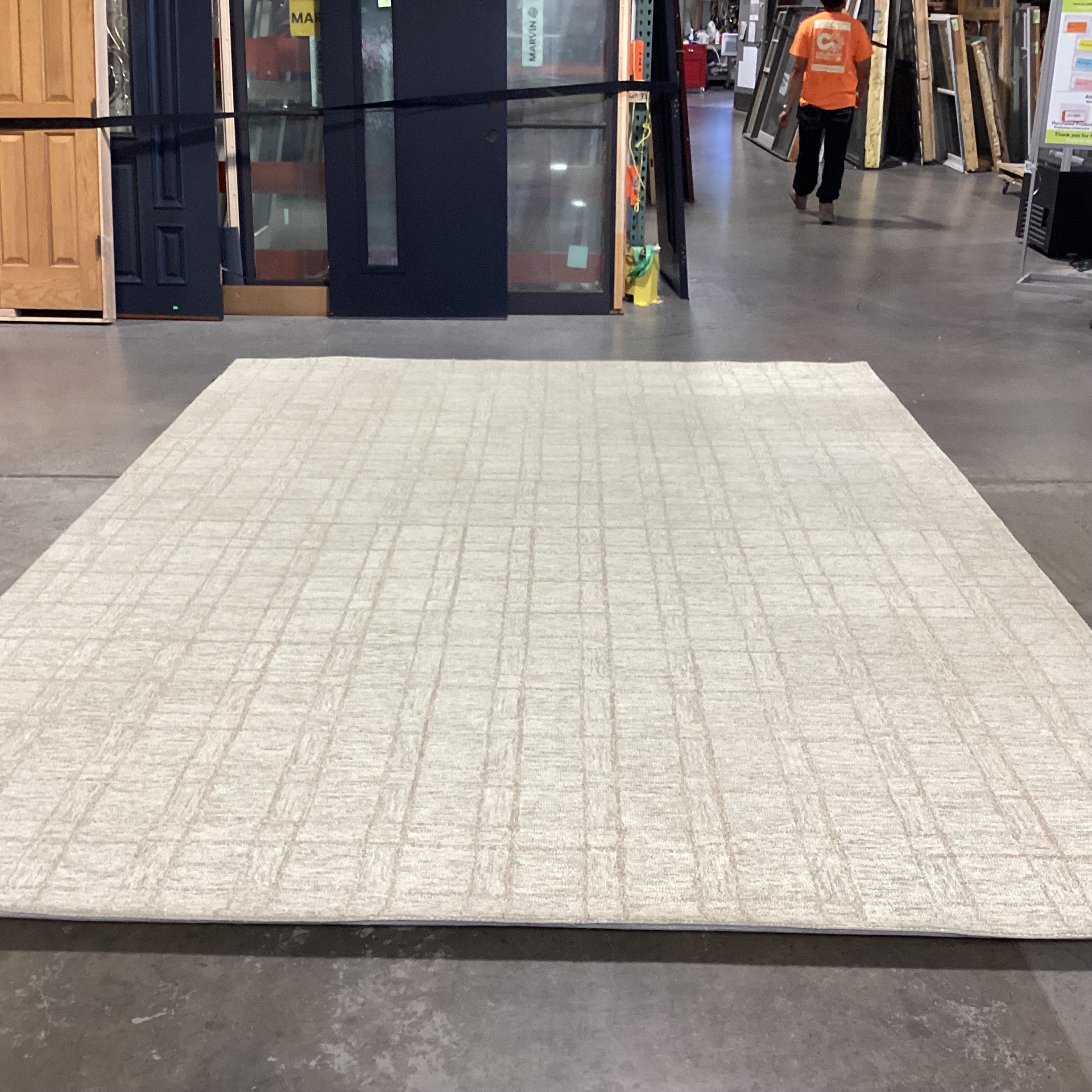 Chris Loves Julia LoLoi Polly Collection Khaki Sand Loop Wool Rug 9'3"x 13'