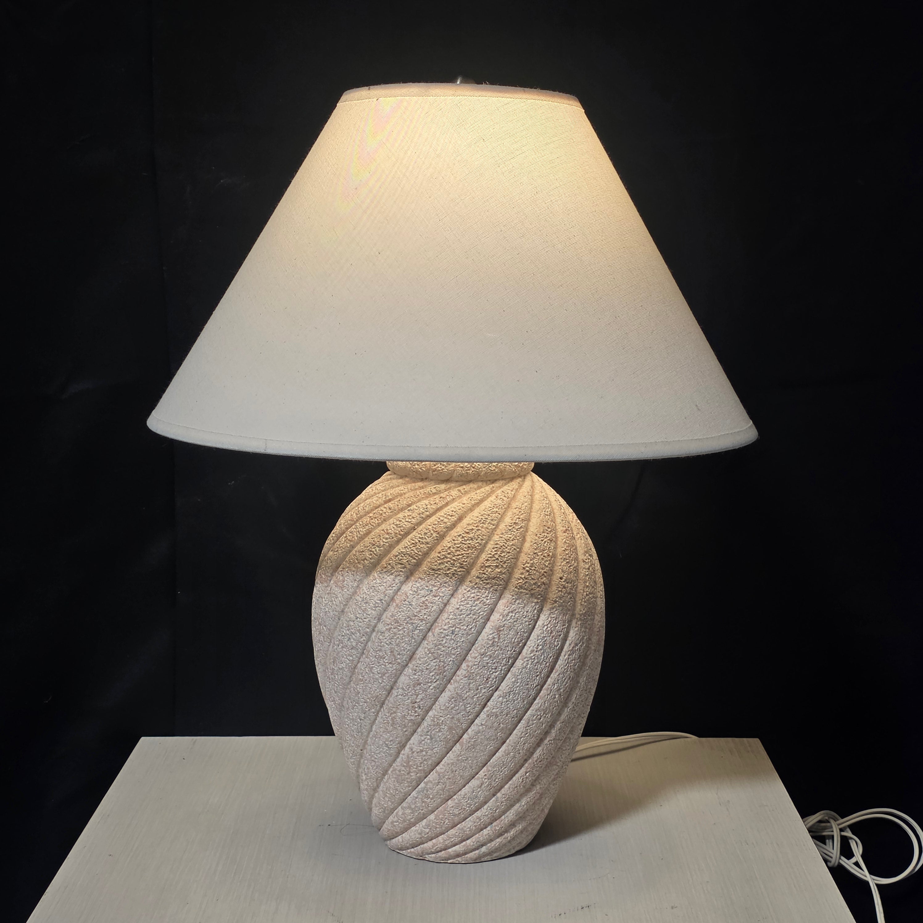 80's Retro Pink Plaster Lamp 16"Dx21"