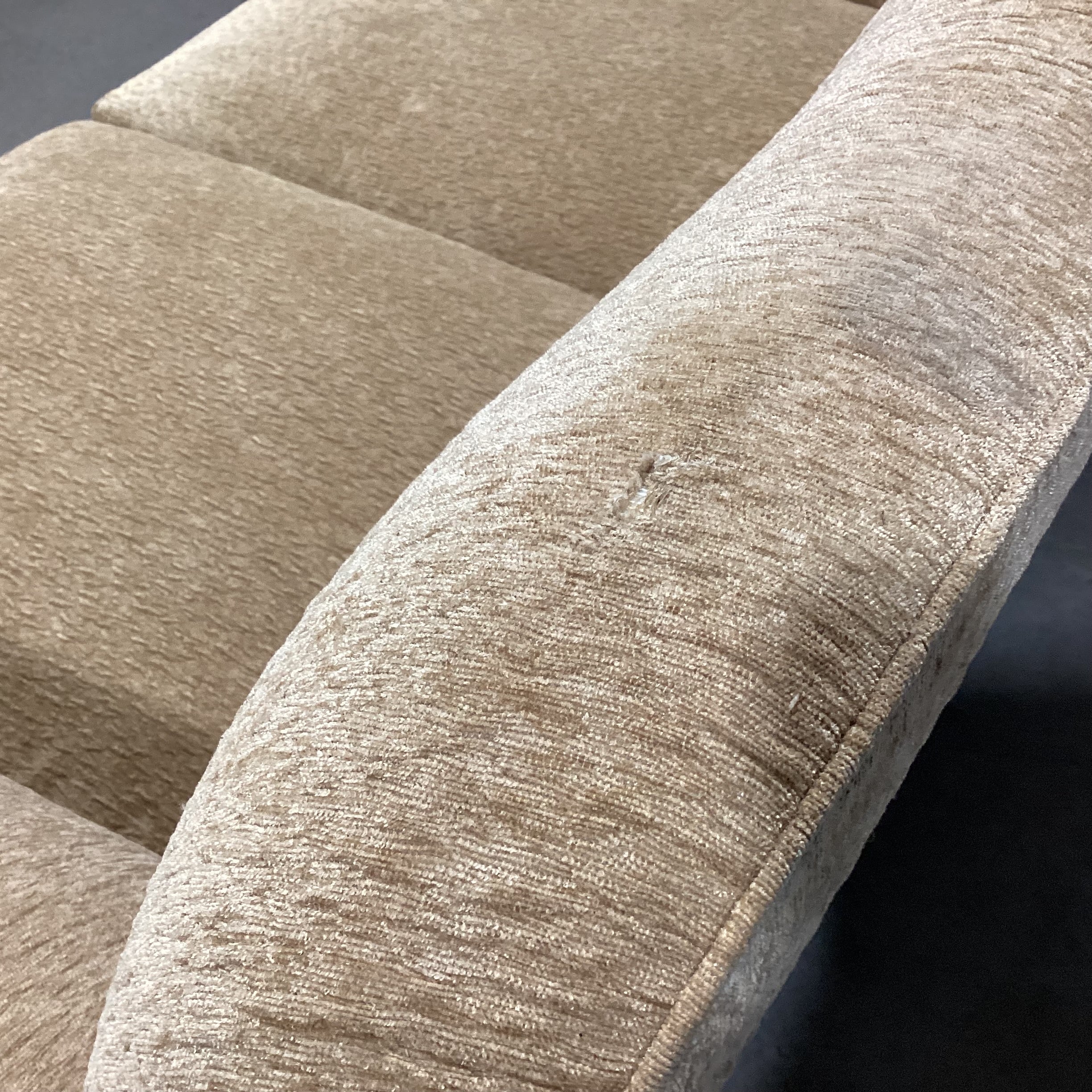 Ralph Lauren St Germain Venetian Gold Chenille Woven Nailhead & Ornate Carved Wood Sofa 103"x 41"x 45"