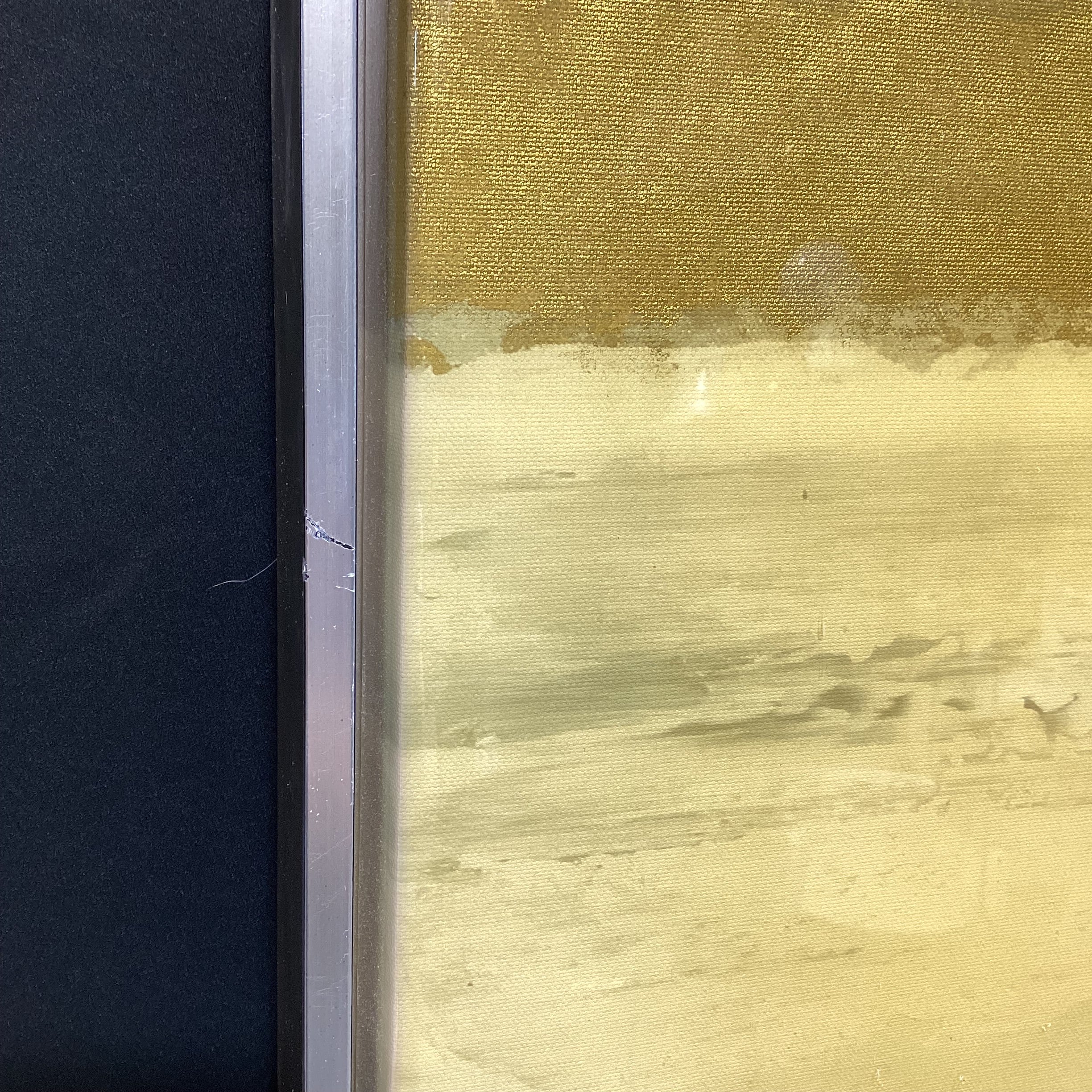 Samuel Kane "Golden Sand 1" Hand Embellished Graphic Art 50" x 66"