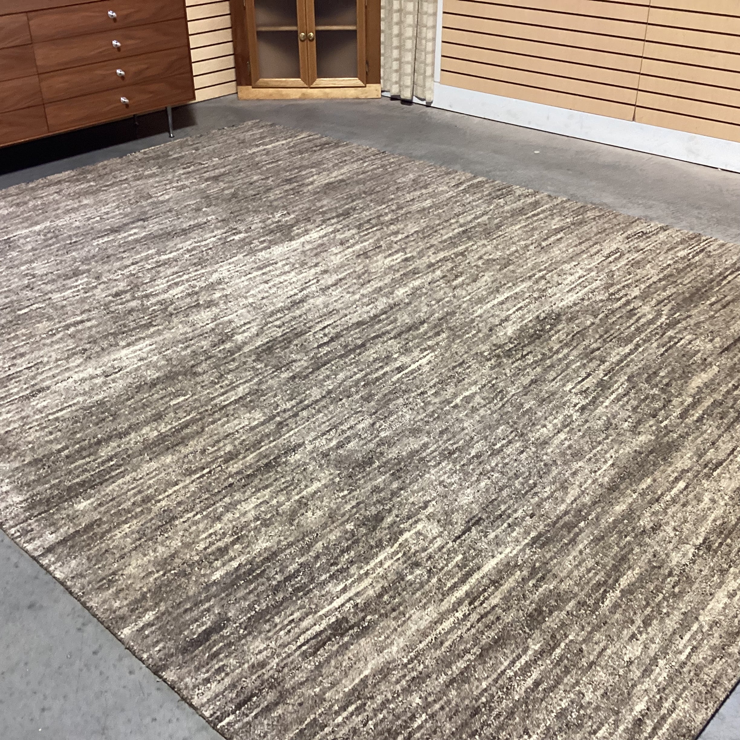 Ralo Tibetan Carpets Earth Natural Hand Knotted Spun & Dyed Wool Rug 9'x 11'10"