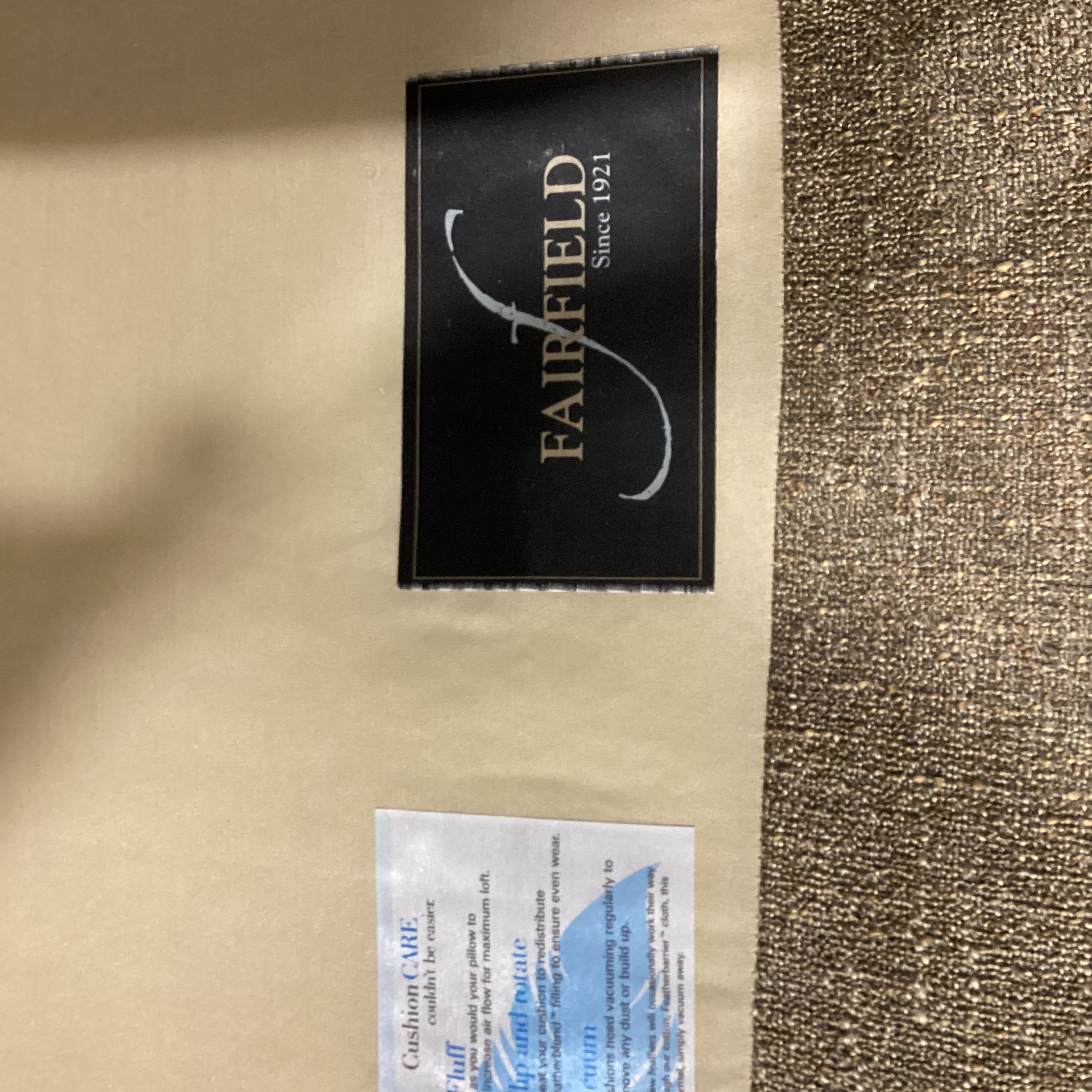 Fairfield Tan Woven Down Mix Sofa 93"x 42"x 31"