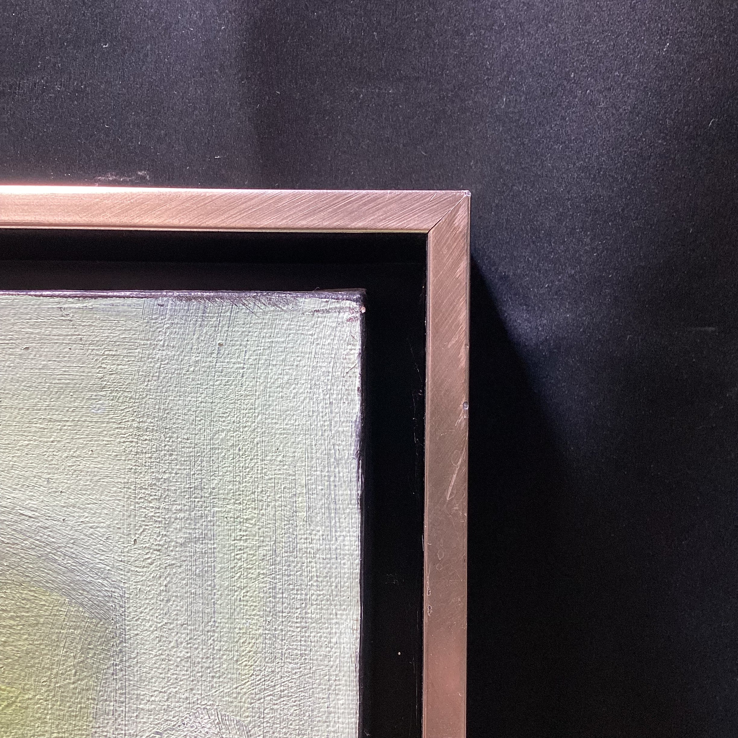 Lia Galletti Signed Original Abstract Painting In Silver Frame 41.5" x 31"