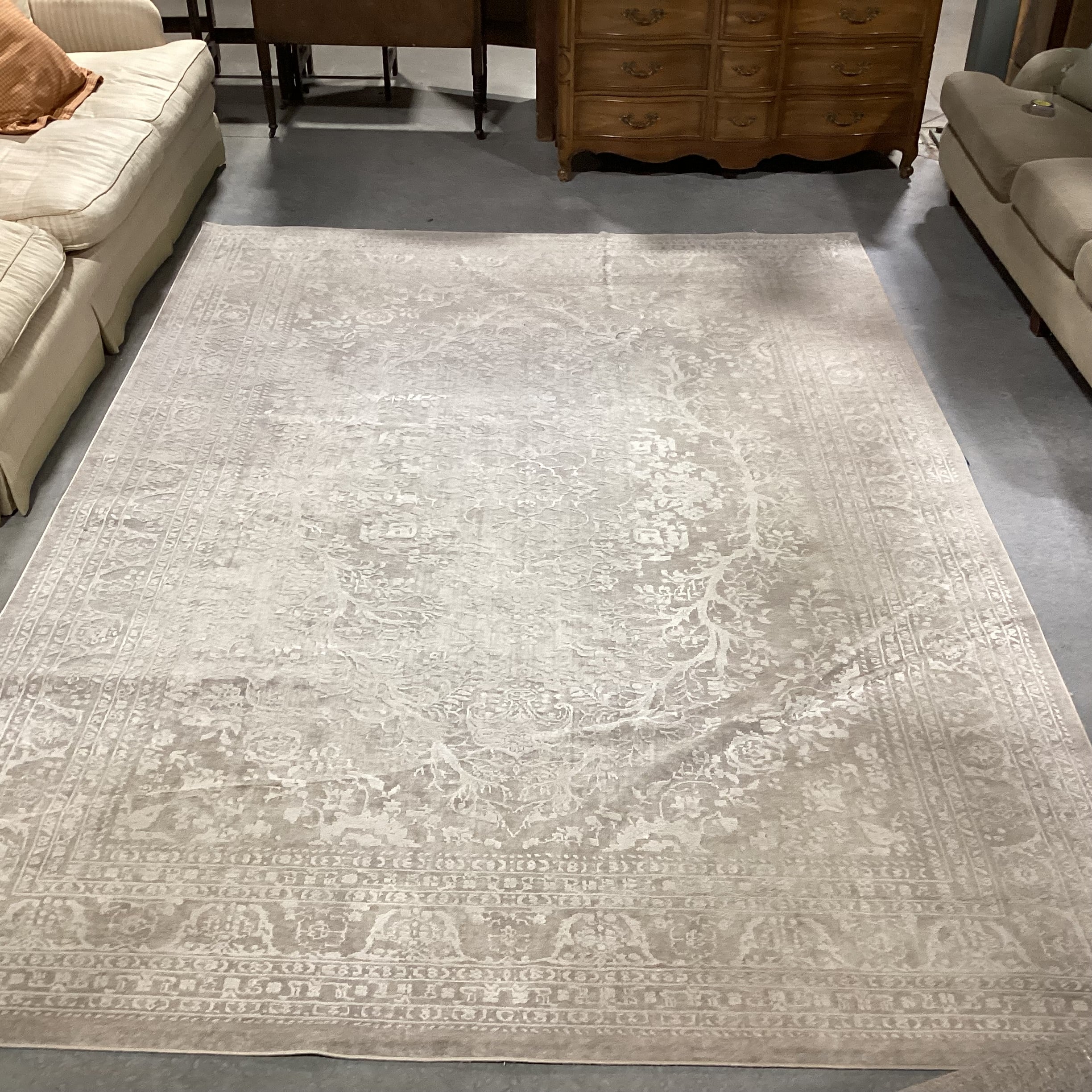 Safavieh Reflection Beige Creme Raised Woven Rug 9'x 12'
