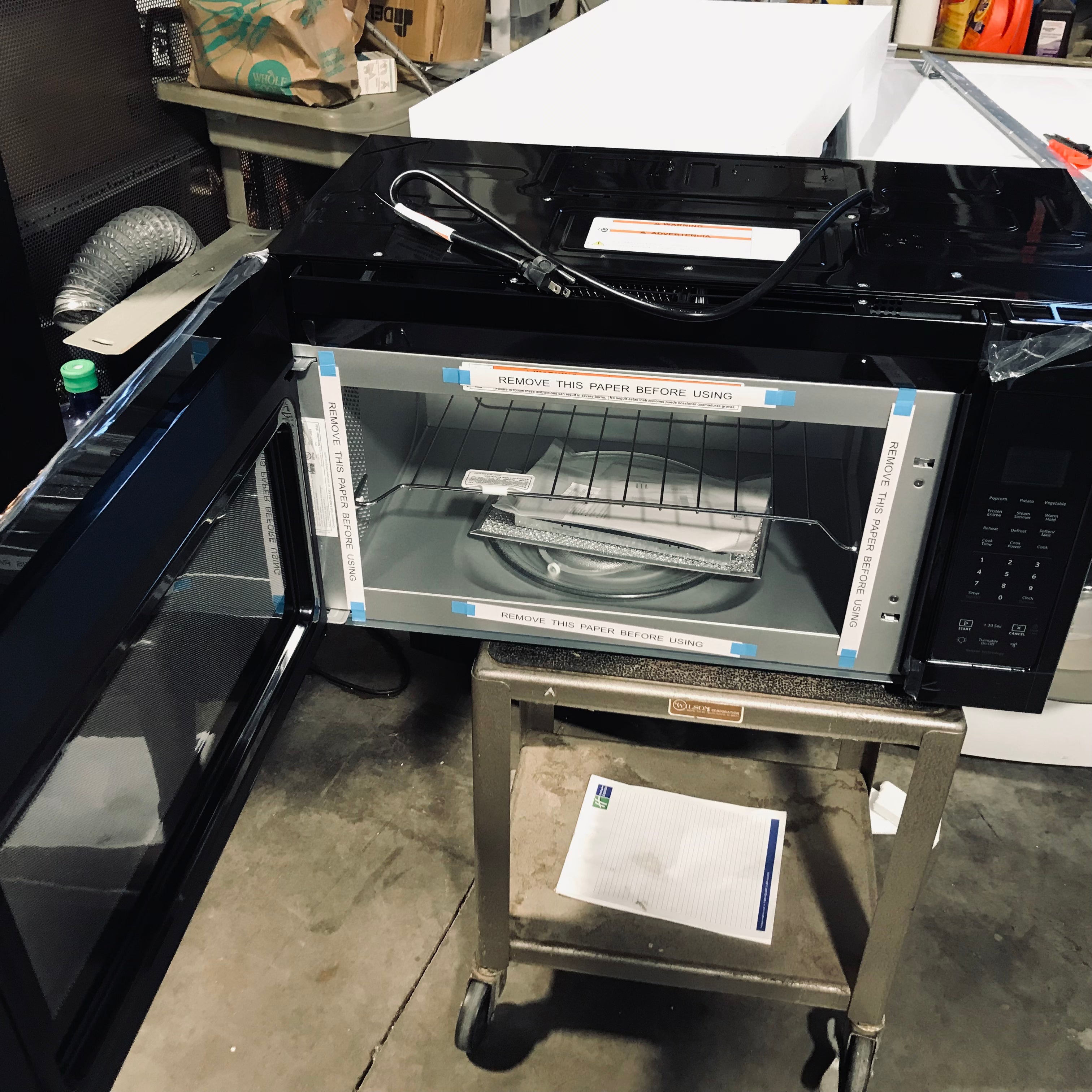 Whirlpool Black Over-The-Range Microwave/Oven (NEW) 30"x 15.5"x 17"