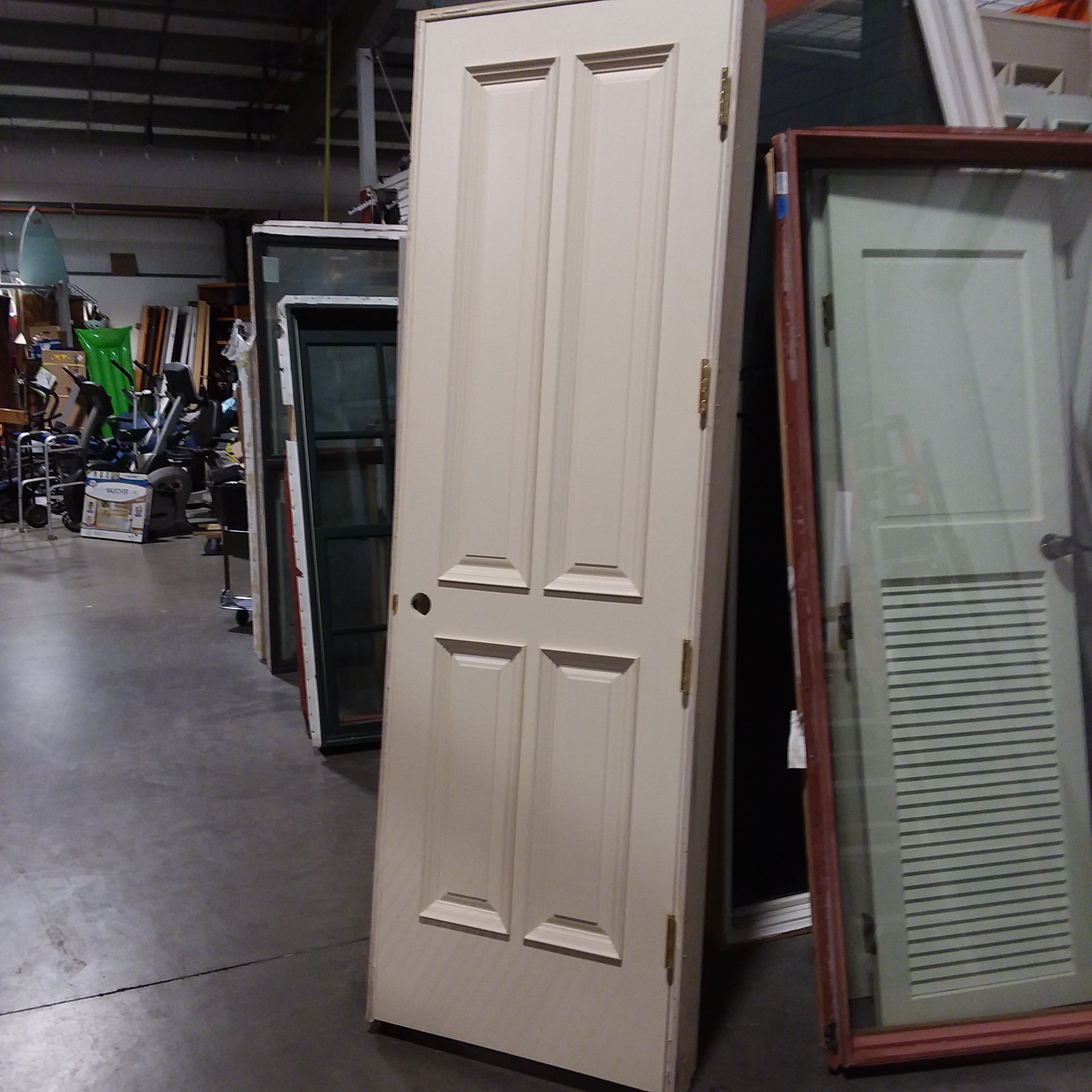 28"x 90"x 7" Cream 4 panel Interior Door With Jamb