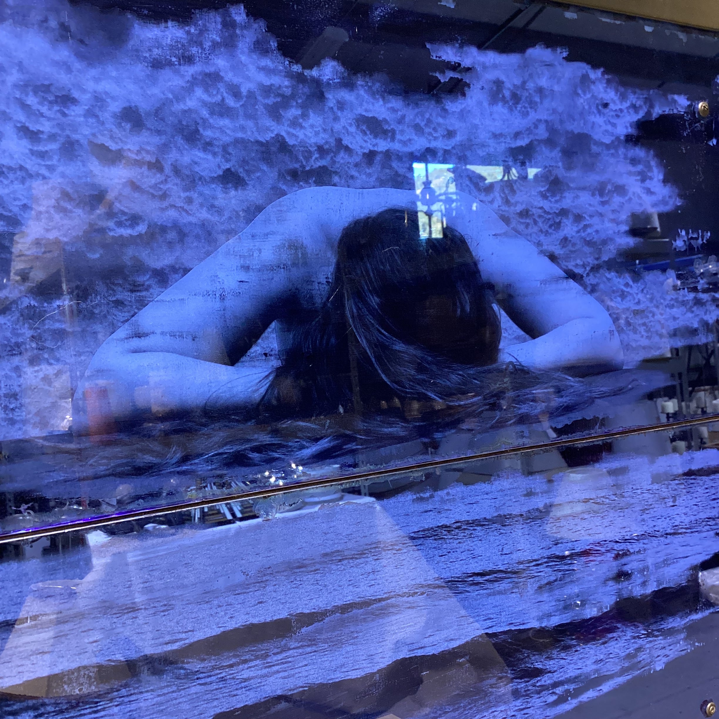 Beverly N. Signed/Dated "Ocean Of Tears" Artistic Wall Mirror  33" x 27"