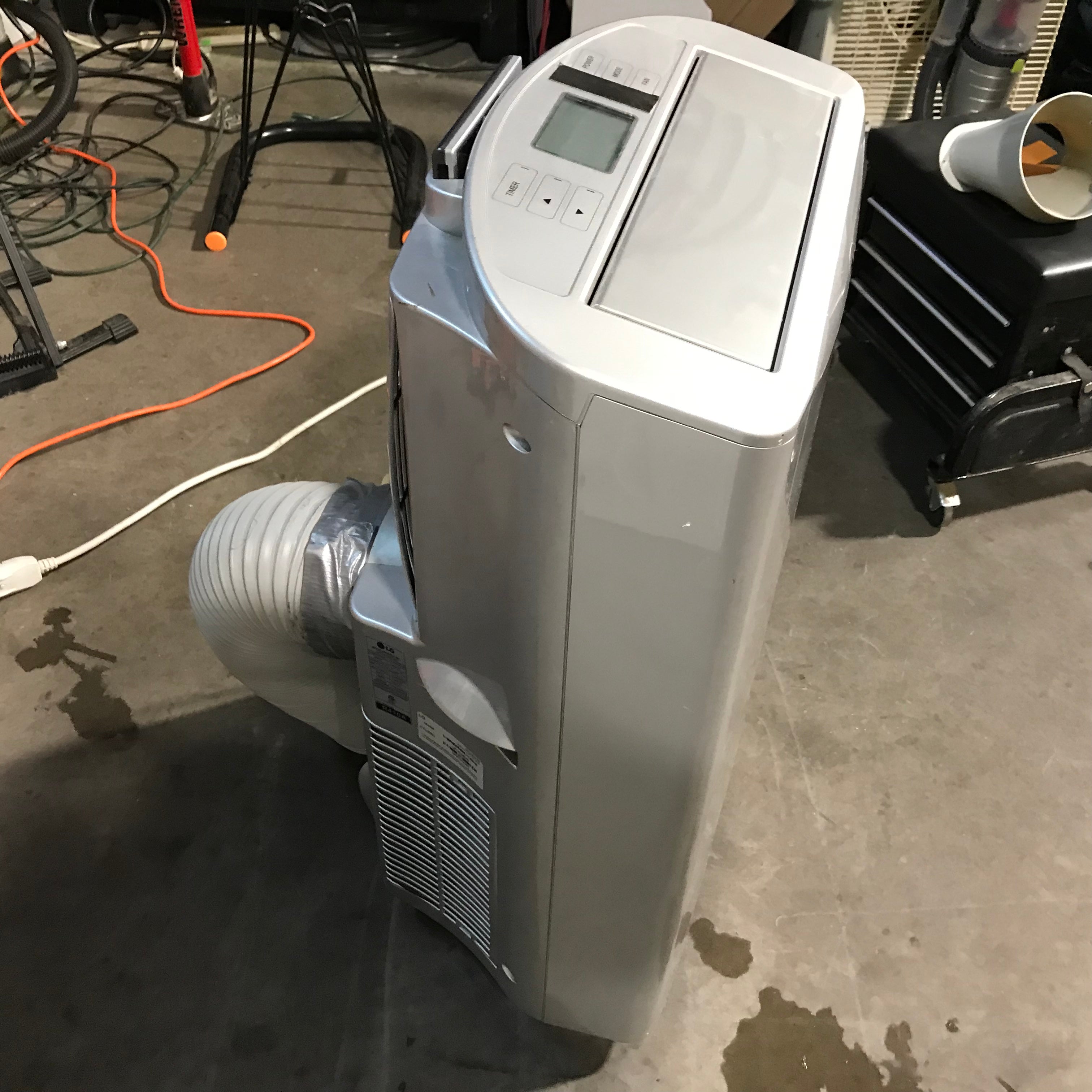 LG Grey Portable Air Conditioner 19"x 13"x 34"