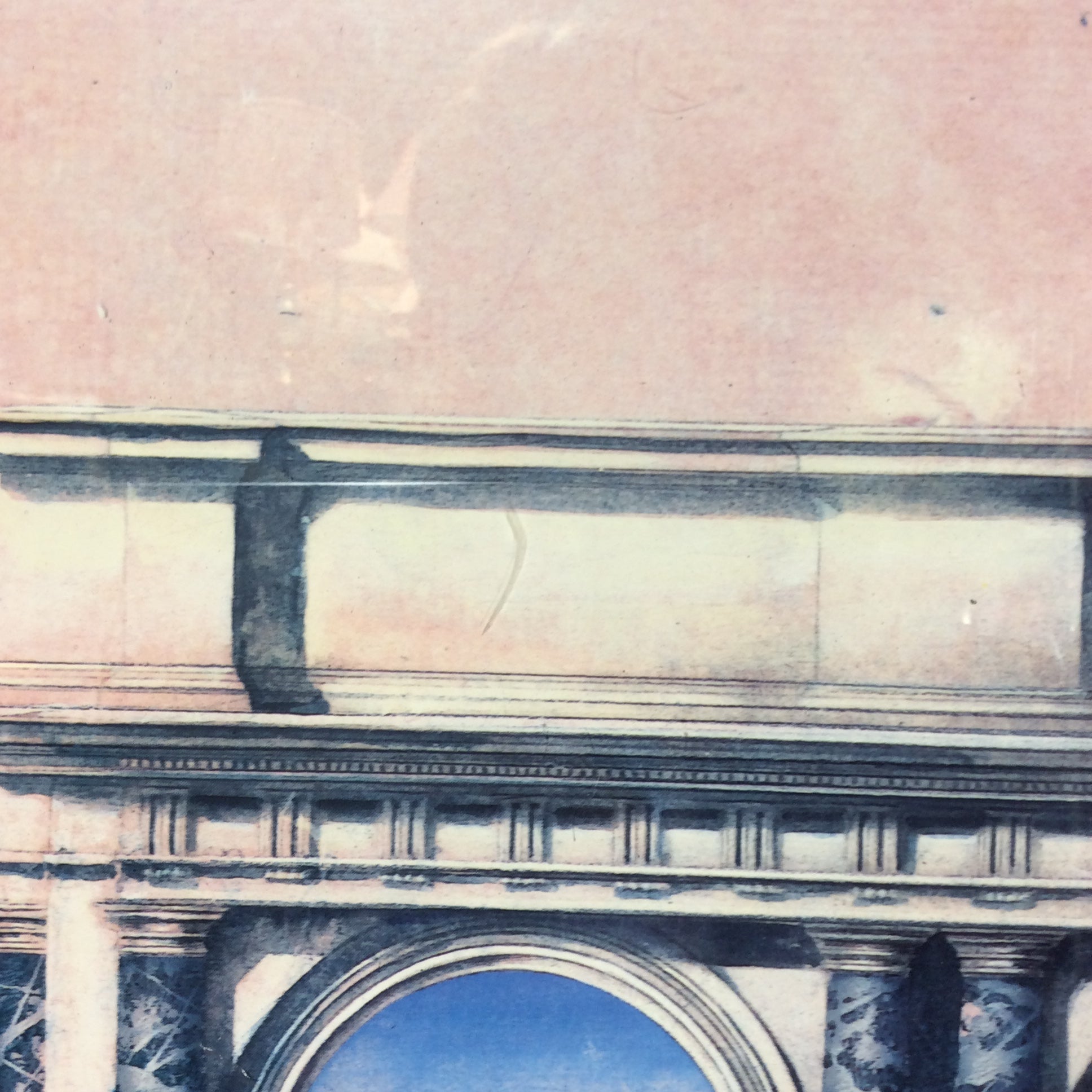 Donald Farnsworth Counterpoint "Doric Colonnade" Print In Green Wood Floating Frame 52 1/2" x 30"