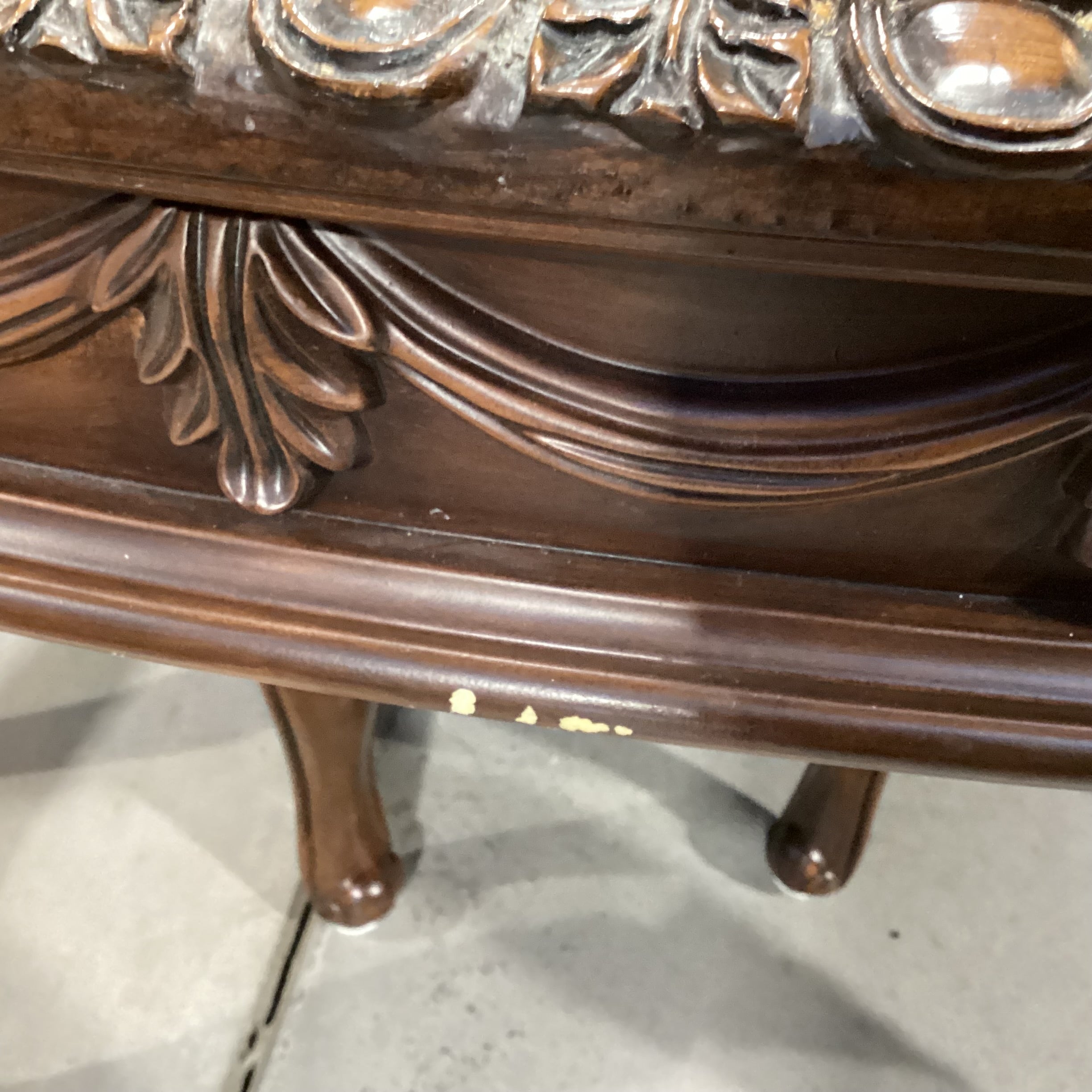 Ashley Furniture North Shore Ornate Carved Wood 2 Leaf Table with 8 Chairs Dining Set 108"x 44"X 31"