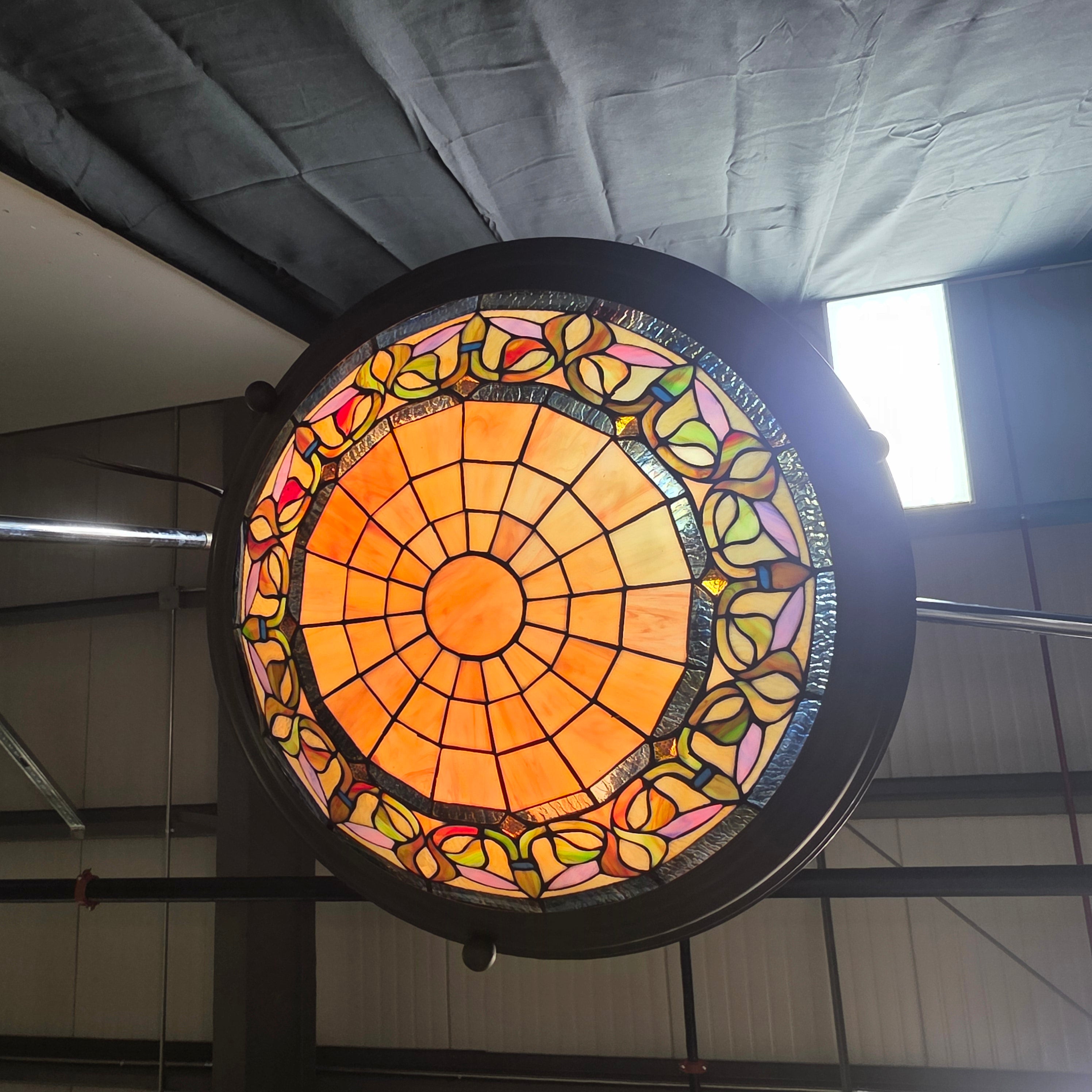 Tiffany Style Bowl Chandelier 20"Dx34"