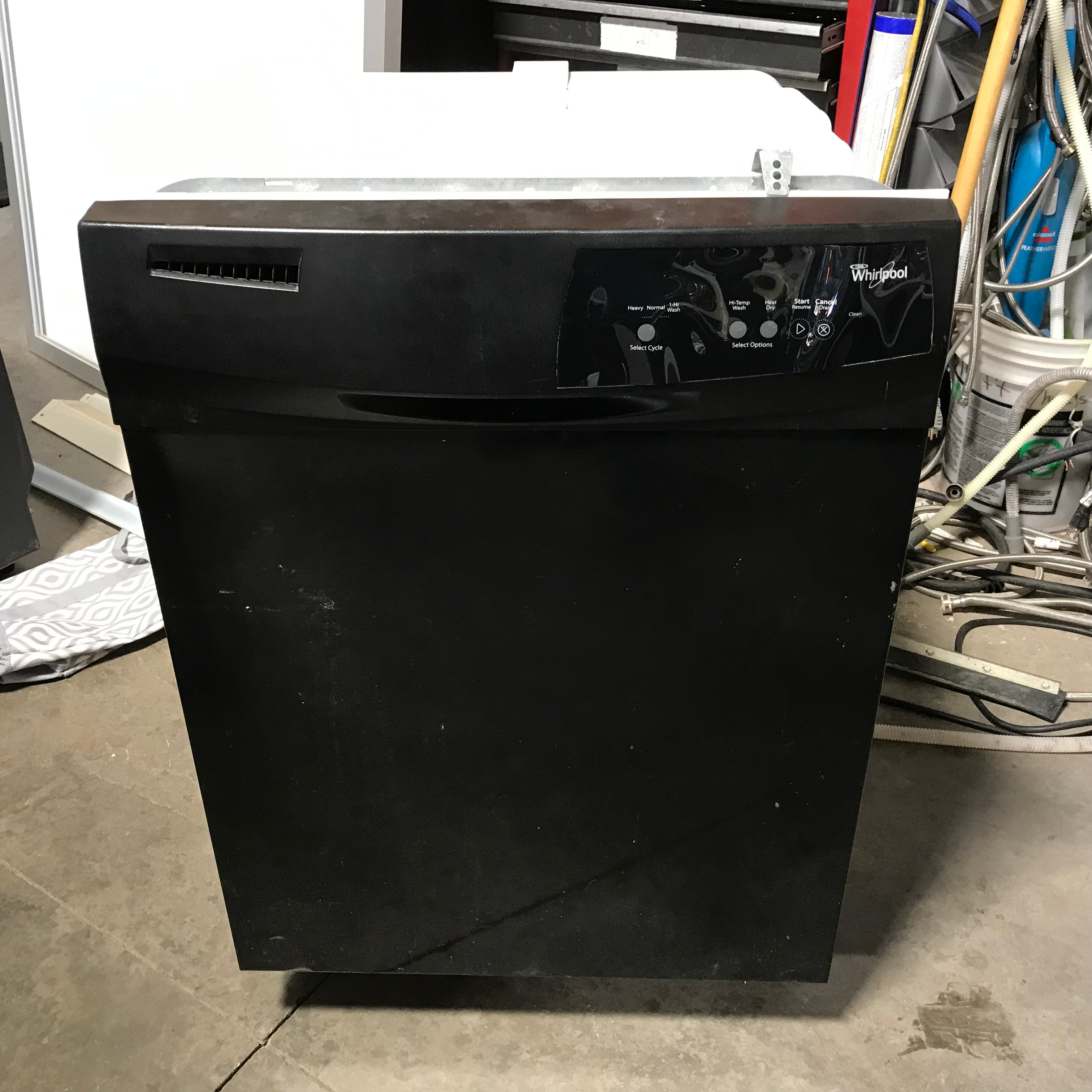 Whirlpool Black Dishwasher 24"x 25"x 34.5"