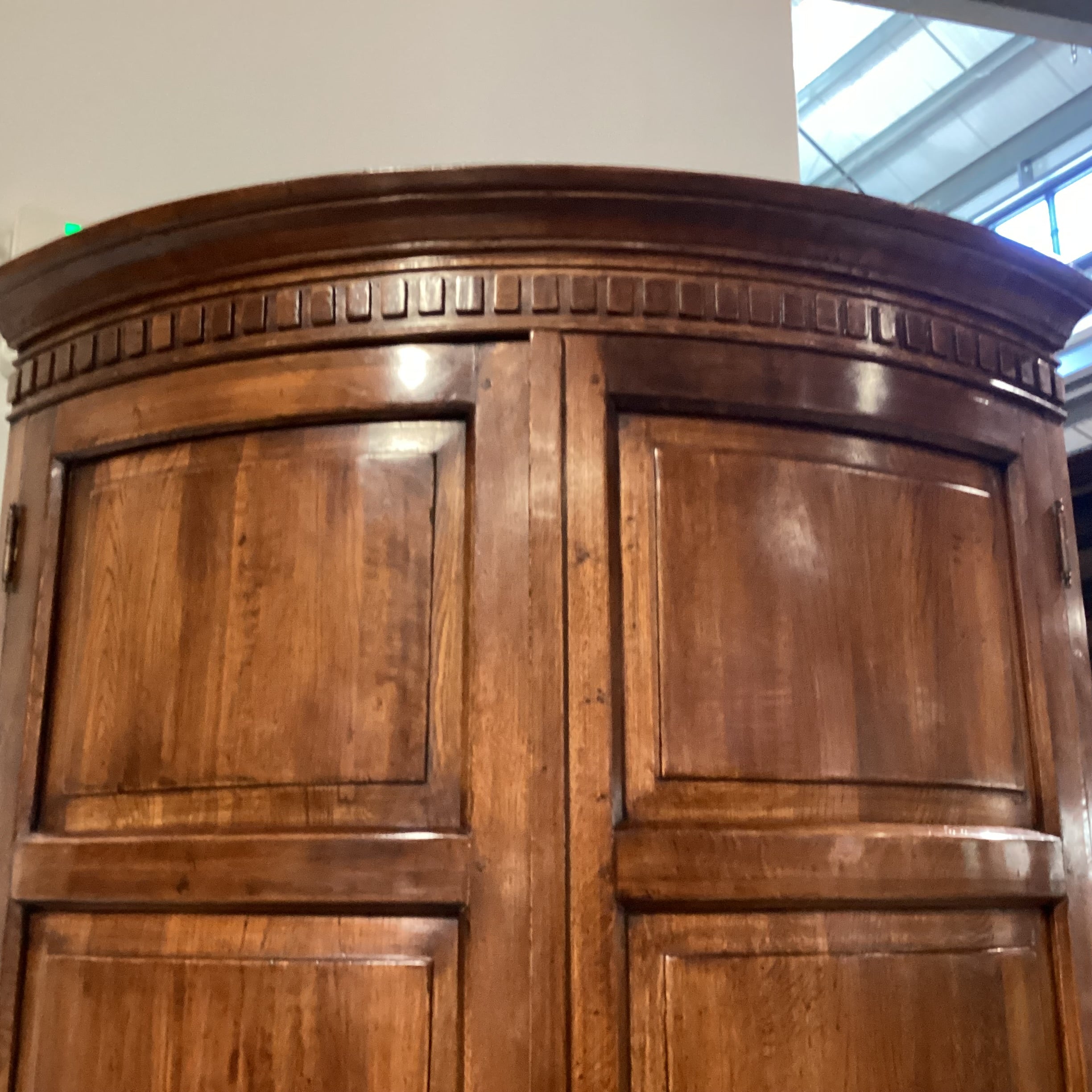 Lillian August Carved Wood with Shelves 4 Door Corner Display Armoire 42"x 30"x 91"