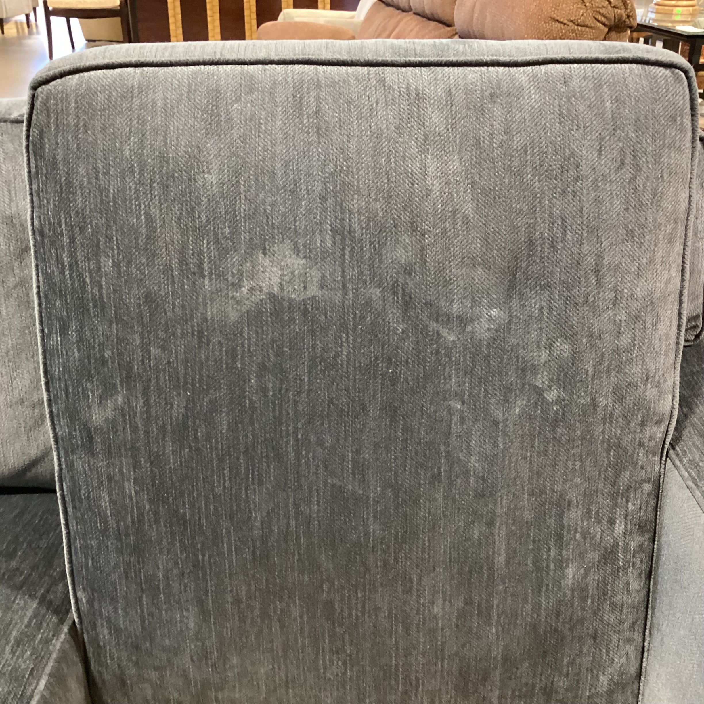 Kravet Furniture Blue Chenille Woven Down Mix Loveseat Sofa 58"x 38"x 33"