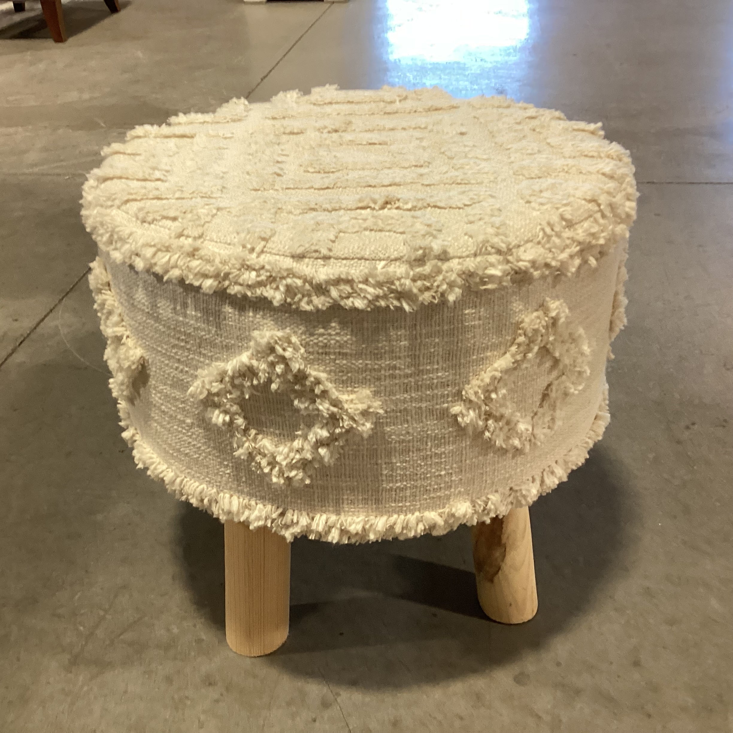 Locklie Boho Stool Ottoman 17" Diameter x 16"