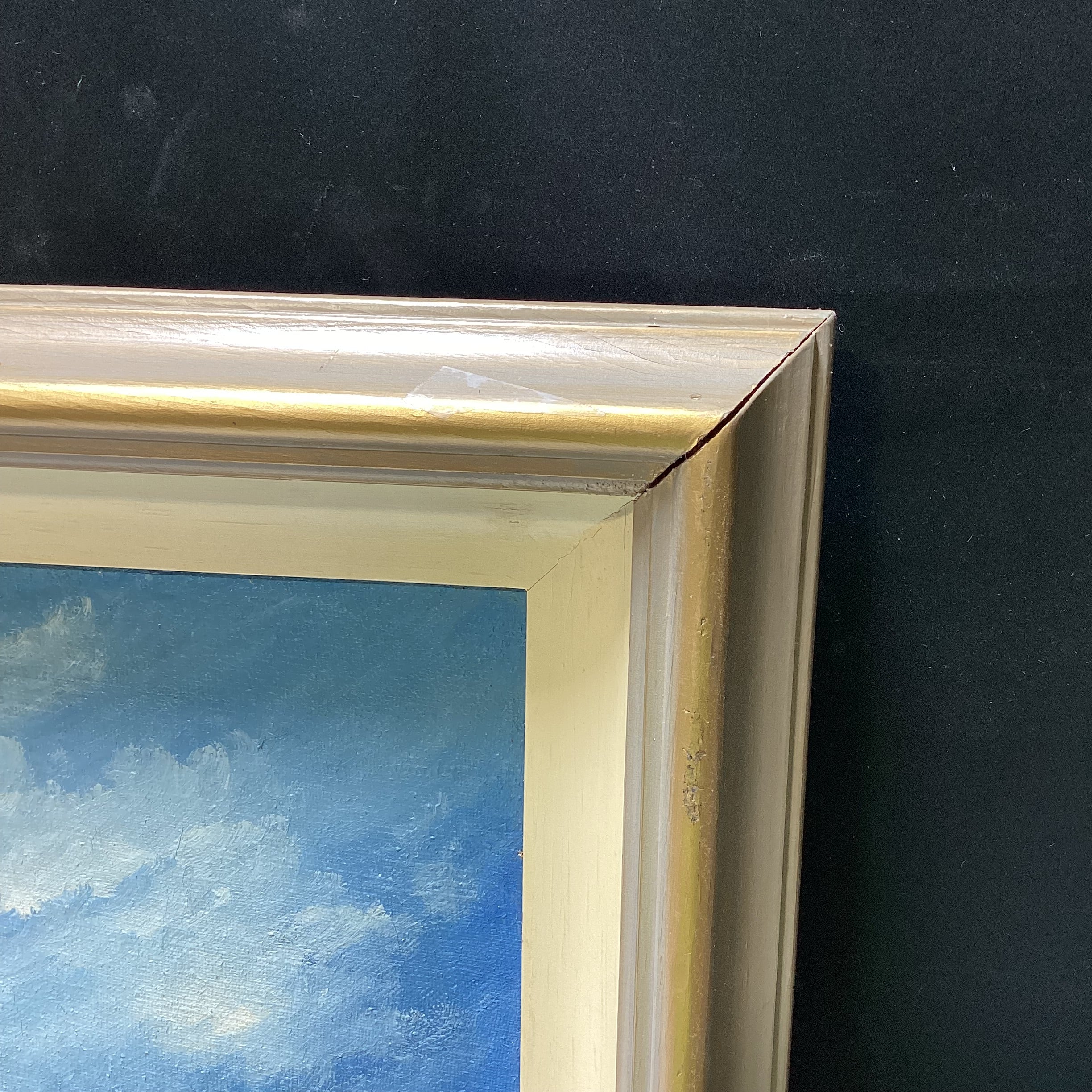 H. Metz Signed Original Mountainscape Painting 30" x 26"