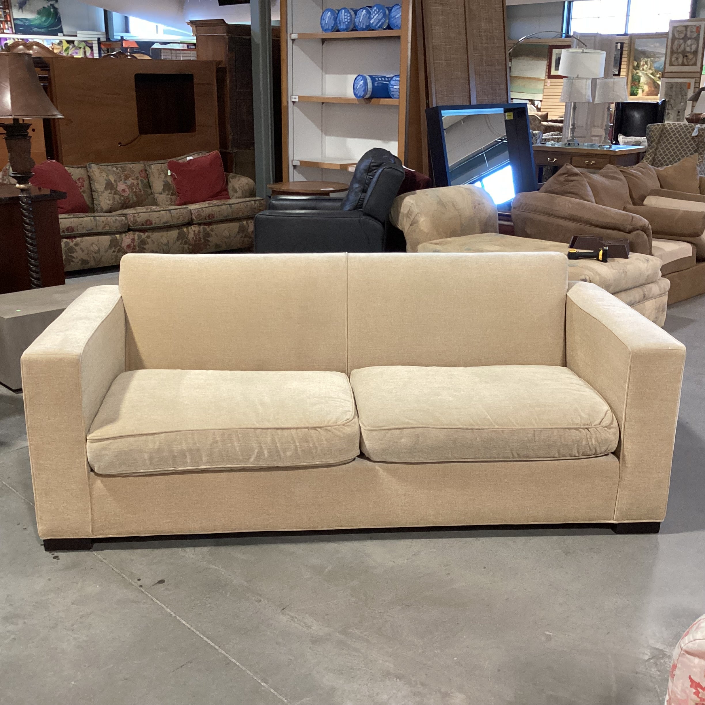 Room & Board Wheat Woven Sofa 81"x 36"x 32"