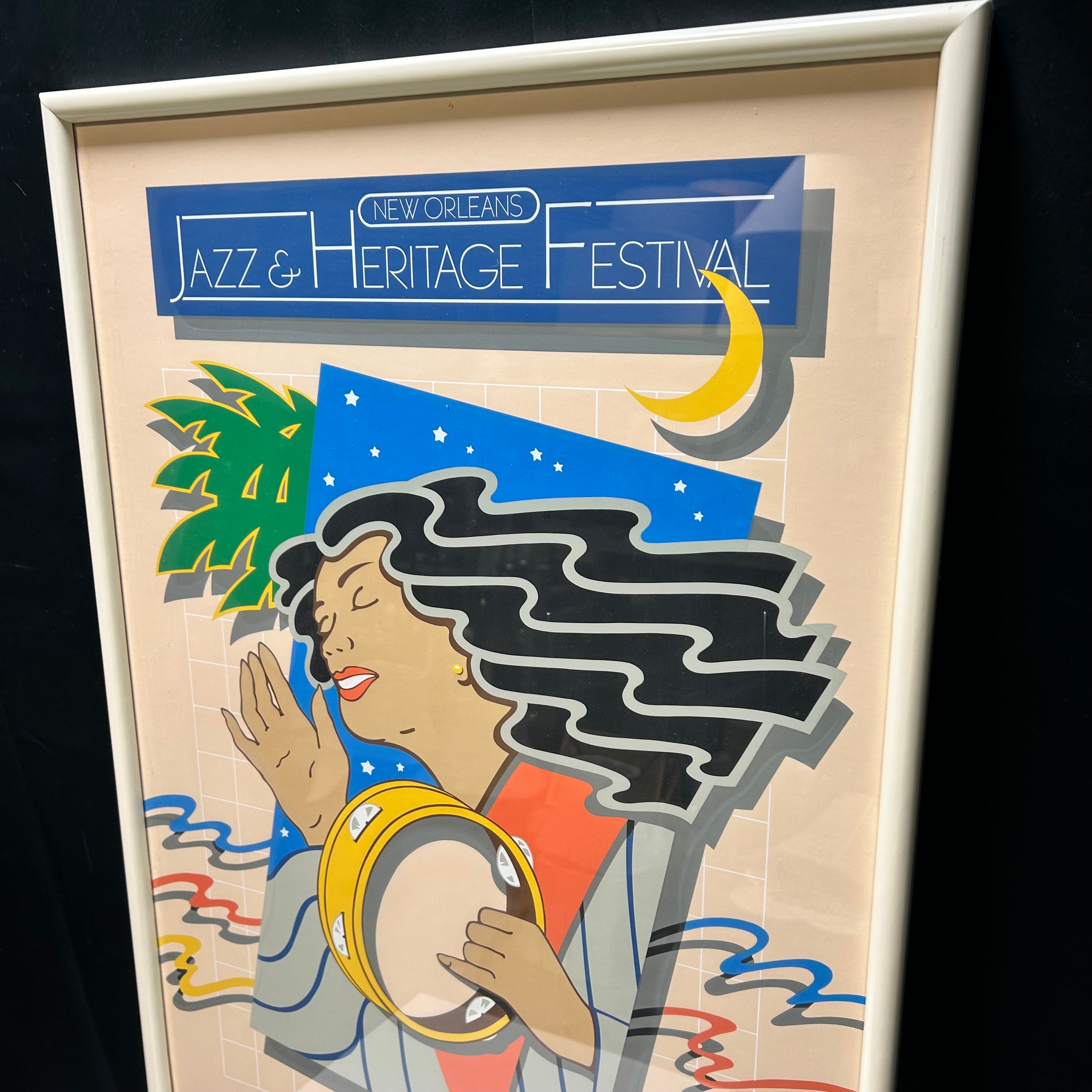 1983 New Orleans Jazz & Heritage Festival Poster Signed & Numbered 10,647/12,500 21.5"x 31.5"