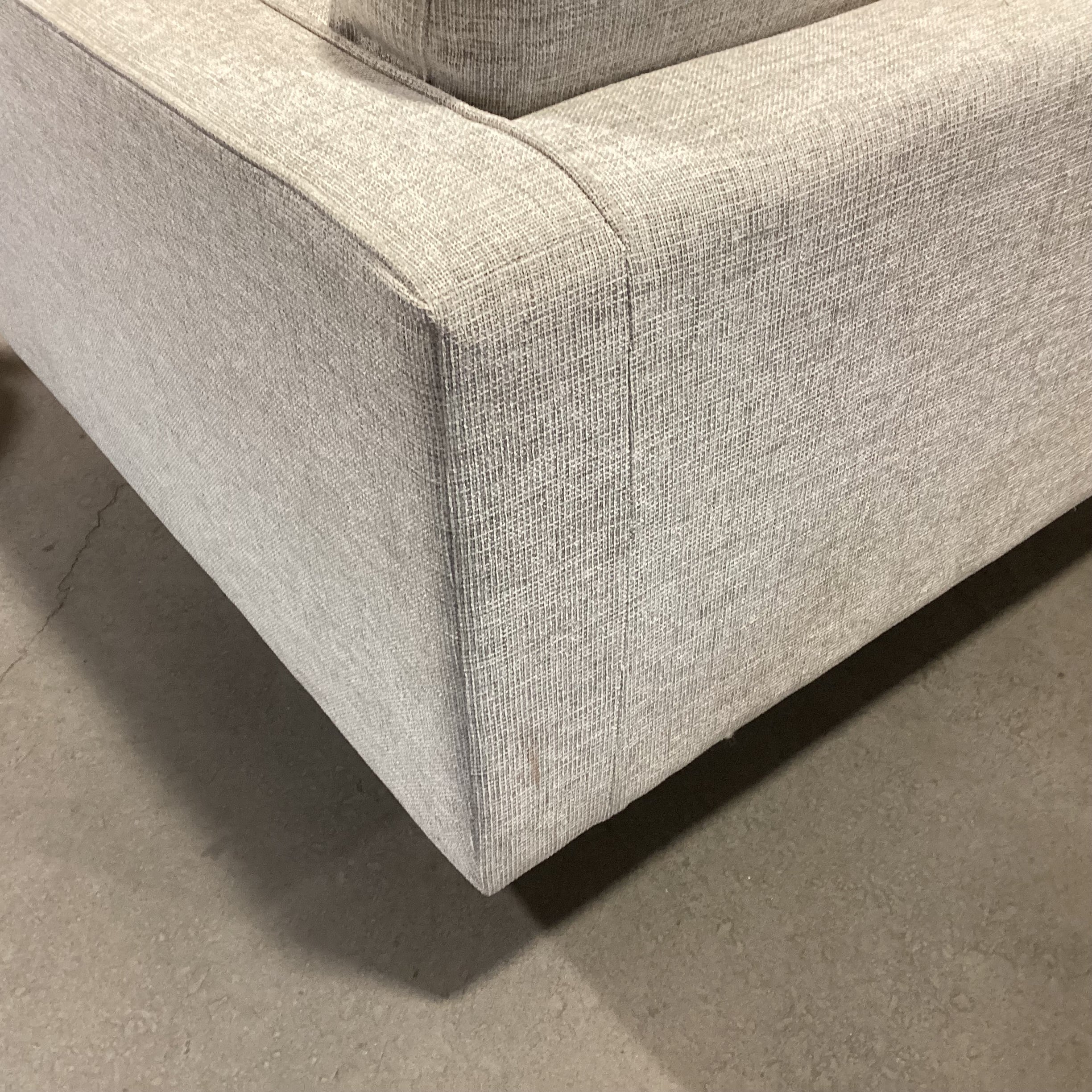Article Sven Birch Ivory Woven Mid Century Style Sofa
