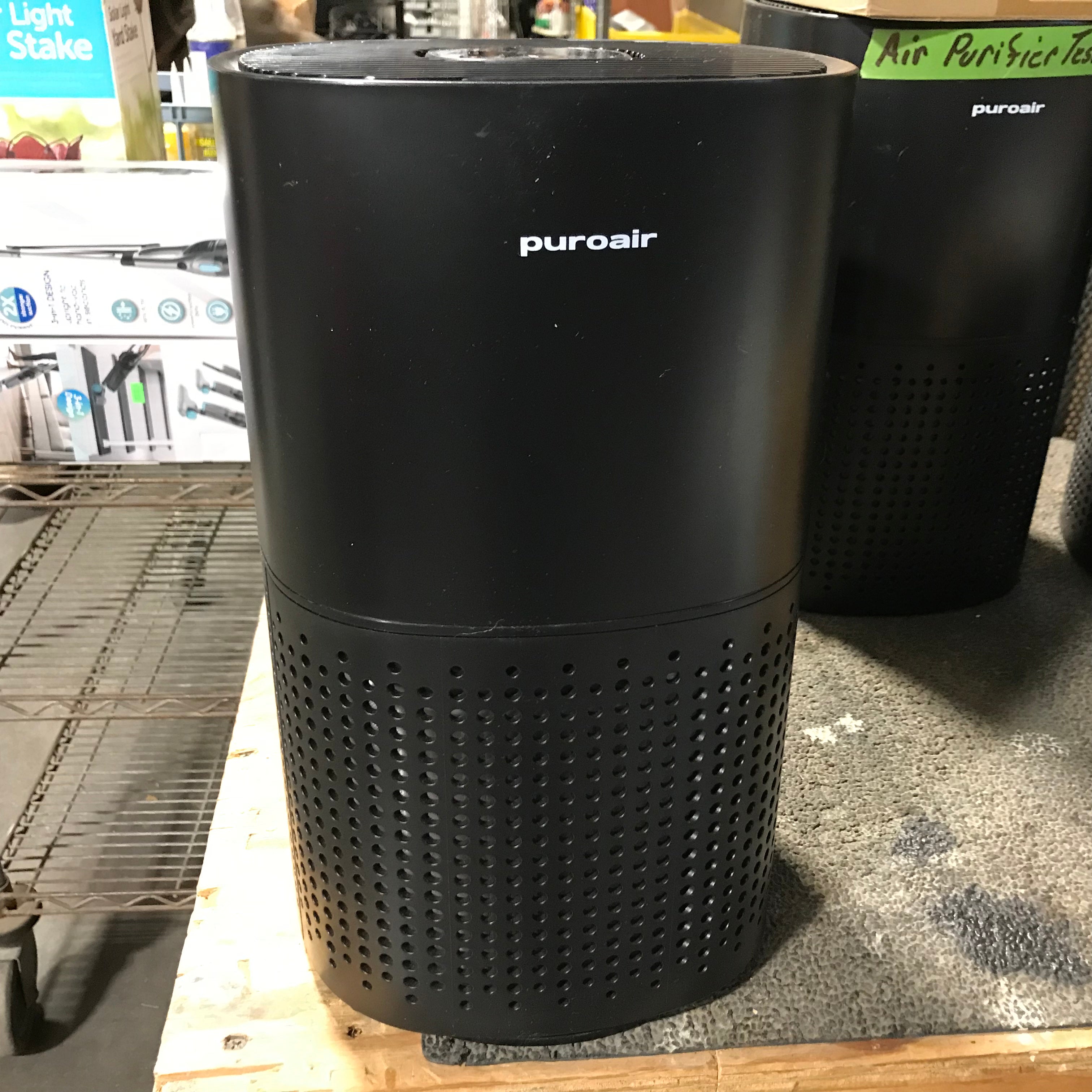 Puroair Black Air Purifier 8.5"x 8.5"x 14.5"