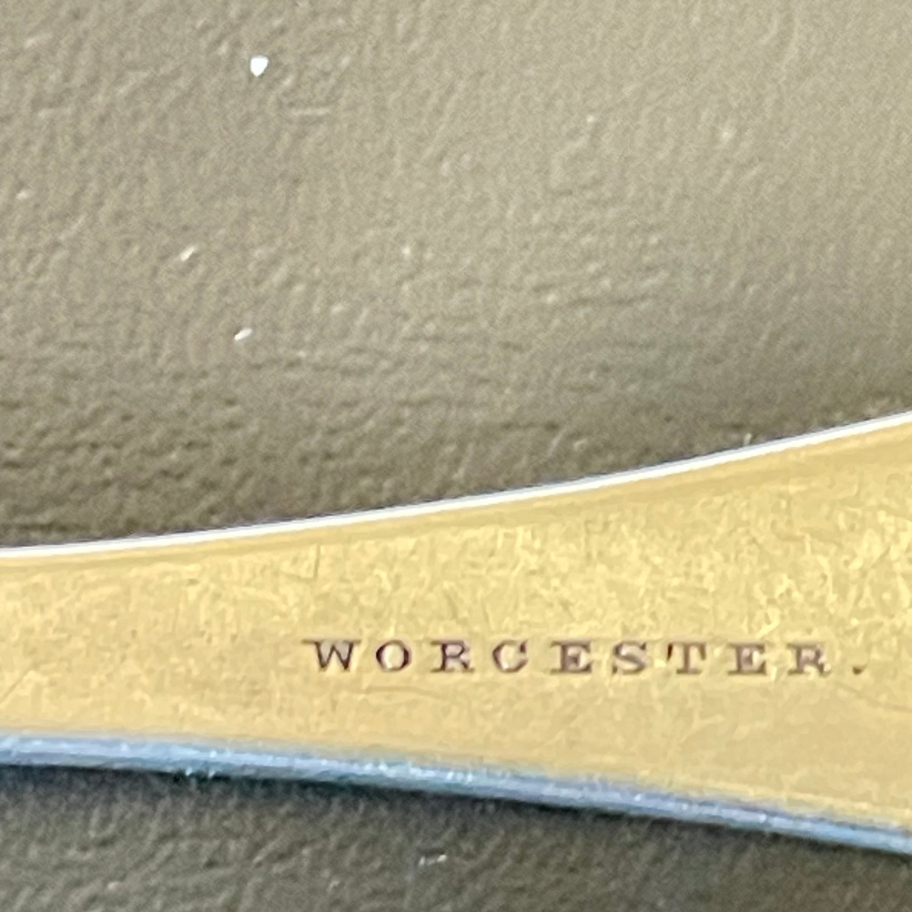 Antique Coin Silver Berry Spoon By Blake&Robinson, Worcester,Ma 1864-1872