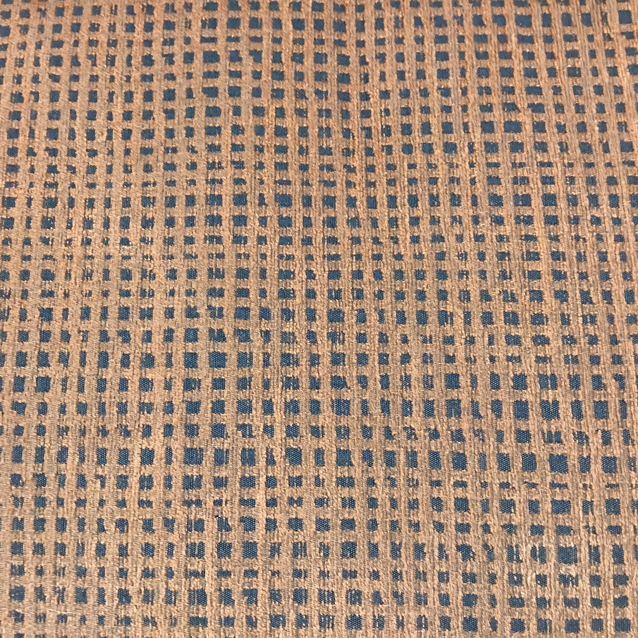 Vintage Mid Century Modern Burnt Orange Woven with Geometric Pillow Chair 32"x 34"x 35"