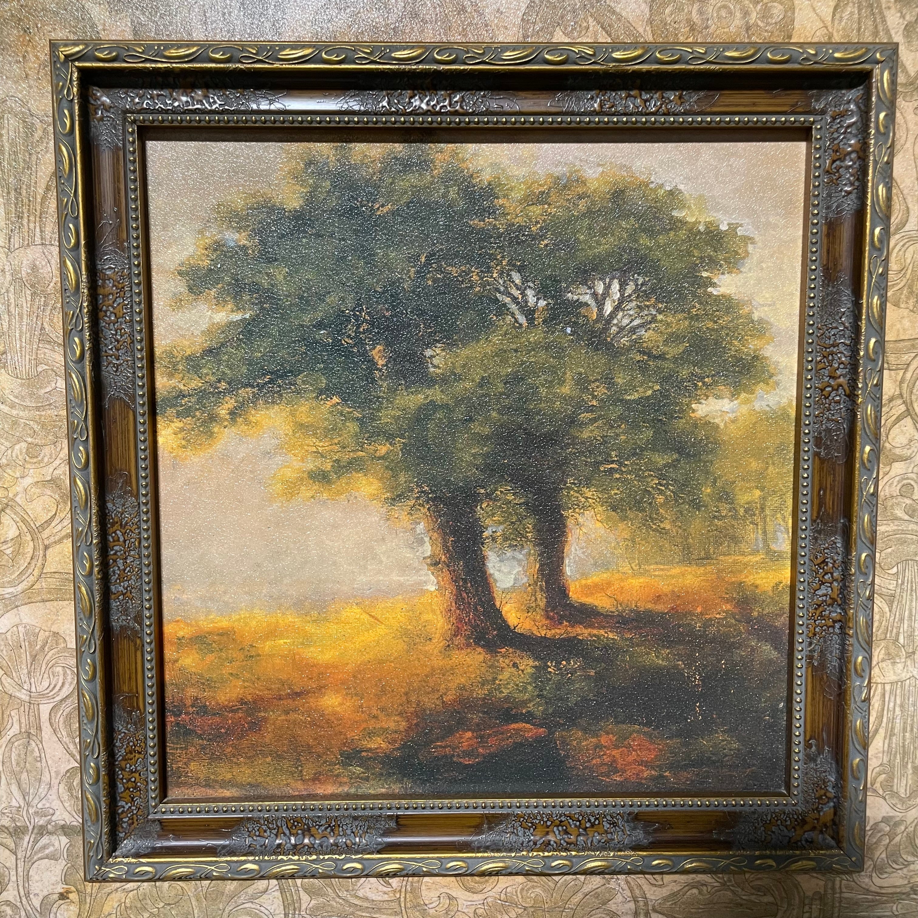 John Douglas "Eden XII" Giclee Print In Ornate Matting And Frame 34" x 34"