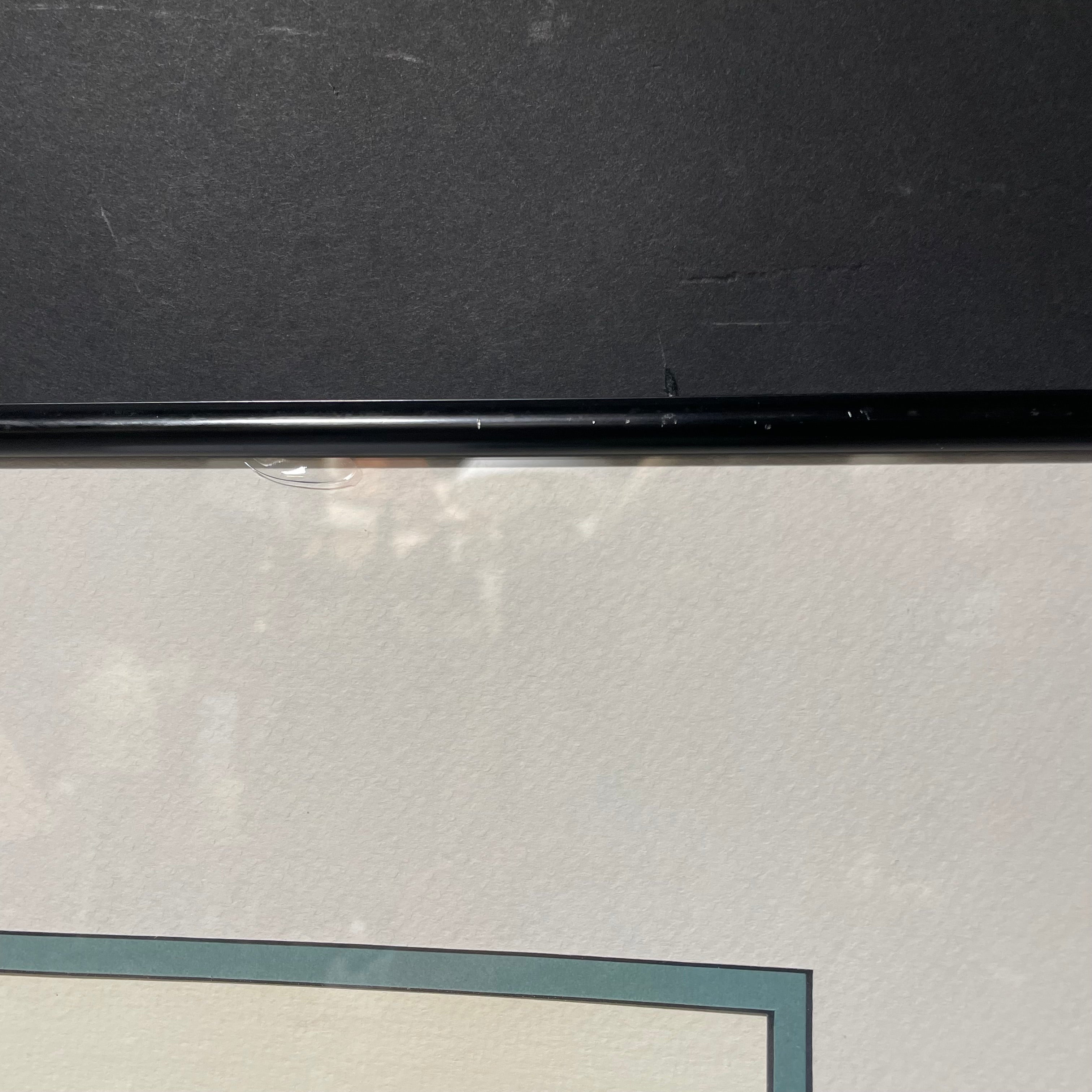 Sam English Signed/Dated "That Meeting" Print In Black Frame 37" x 29"