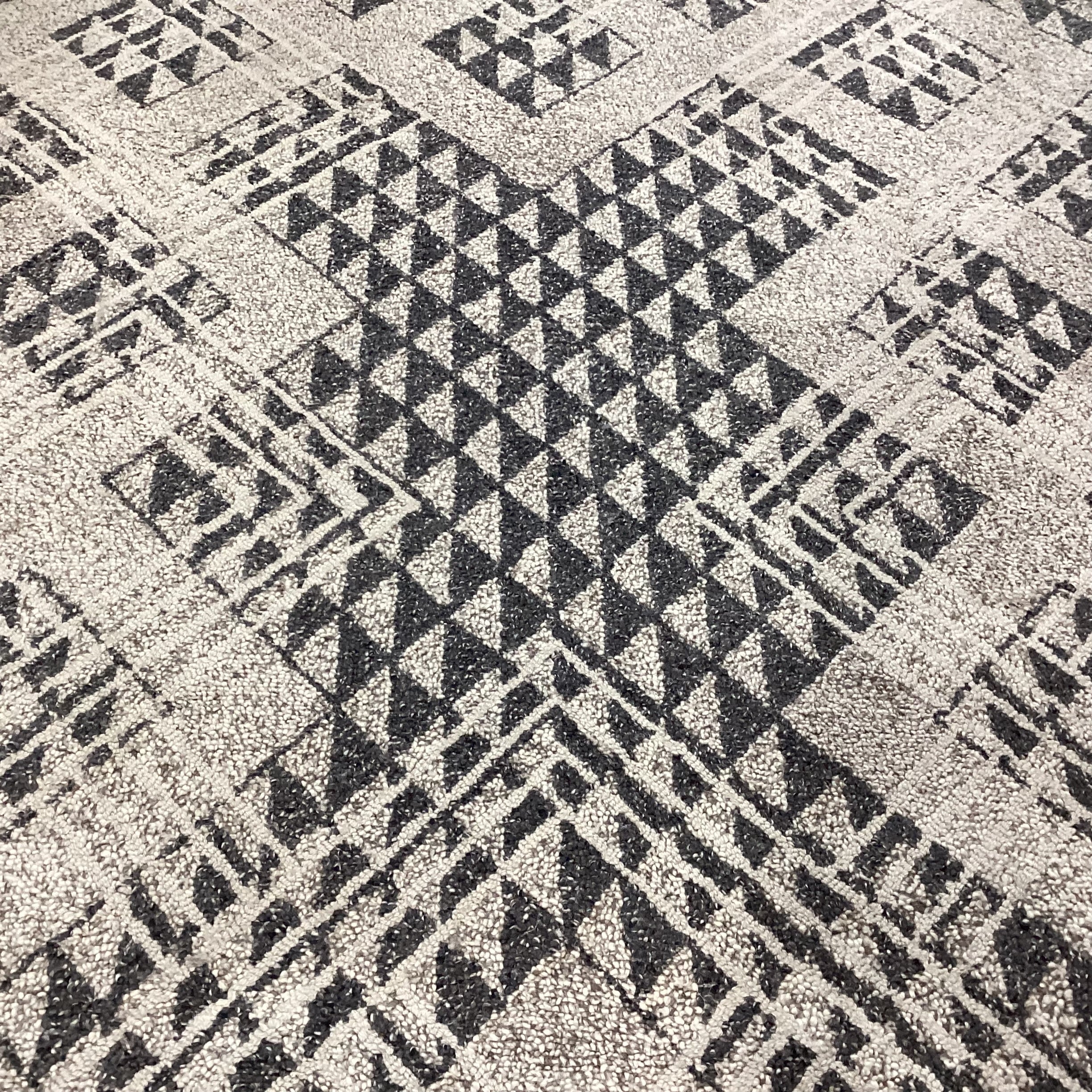 Cream Grey Light Yellow Wool Rug 8'10"x 12'