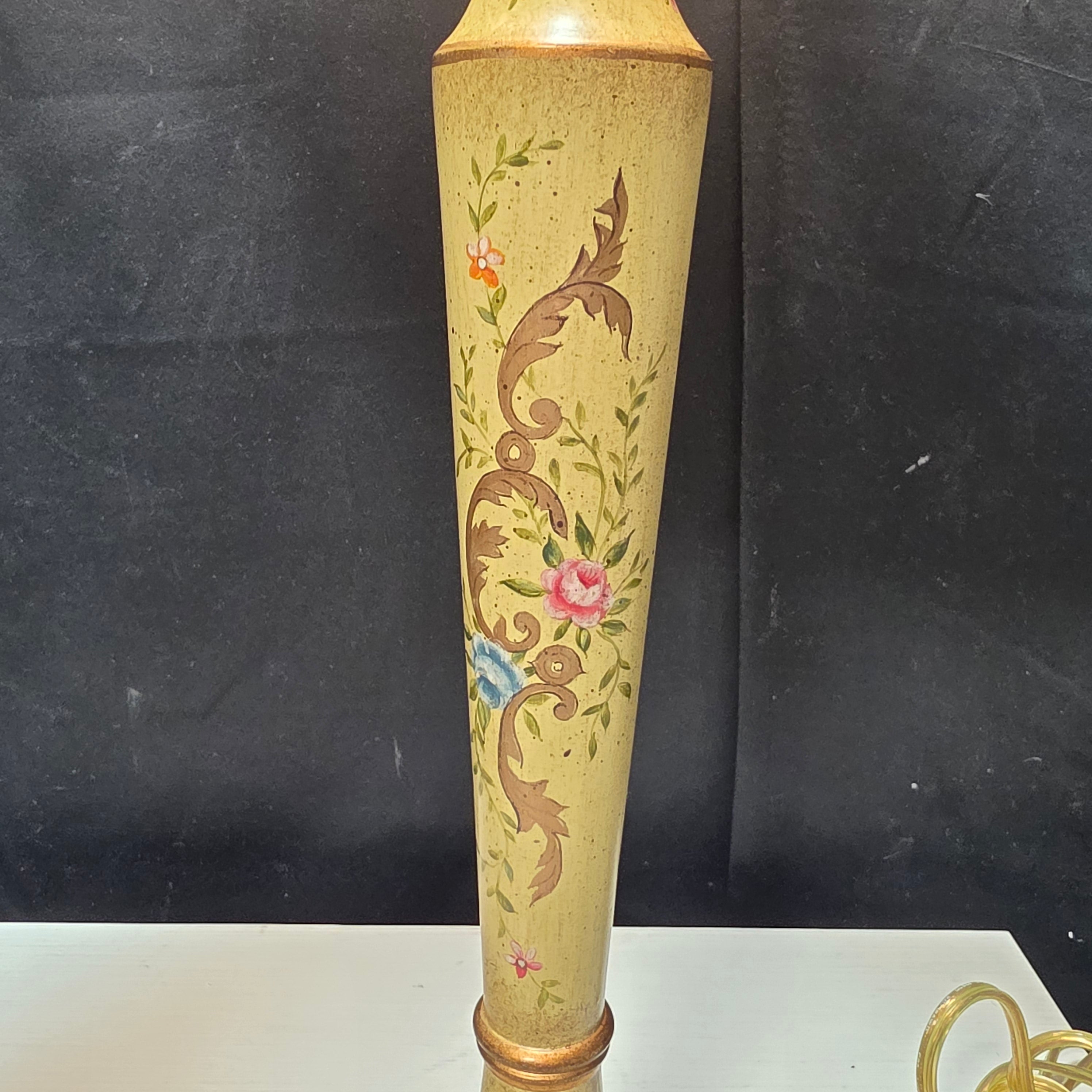 Bradburn Gallery Sweet Floral Lamp with Pink Ribbon Lined Shade 18"Dx37"