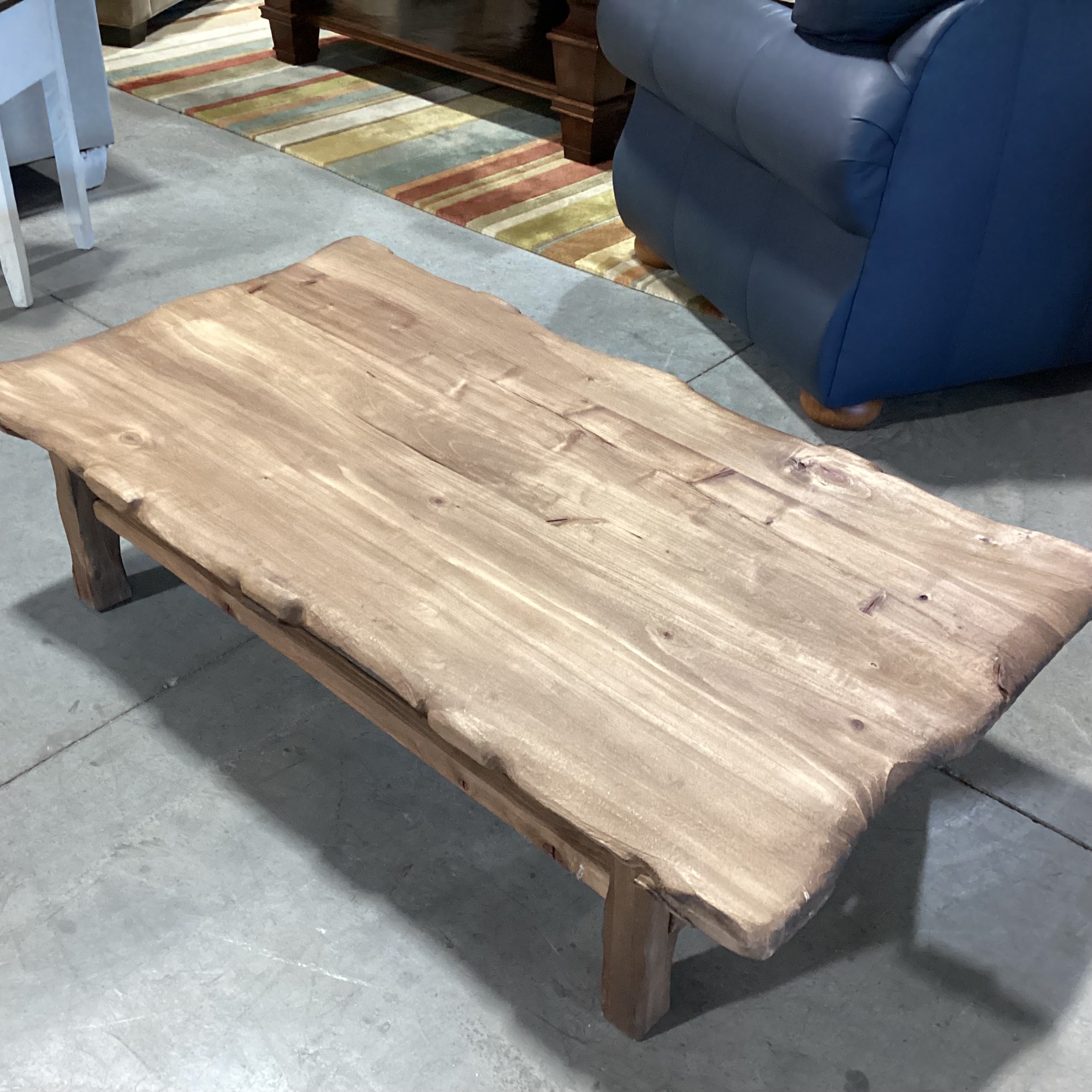 Rustic Wood Coffee Table 55"x 30"x 14"