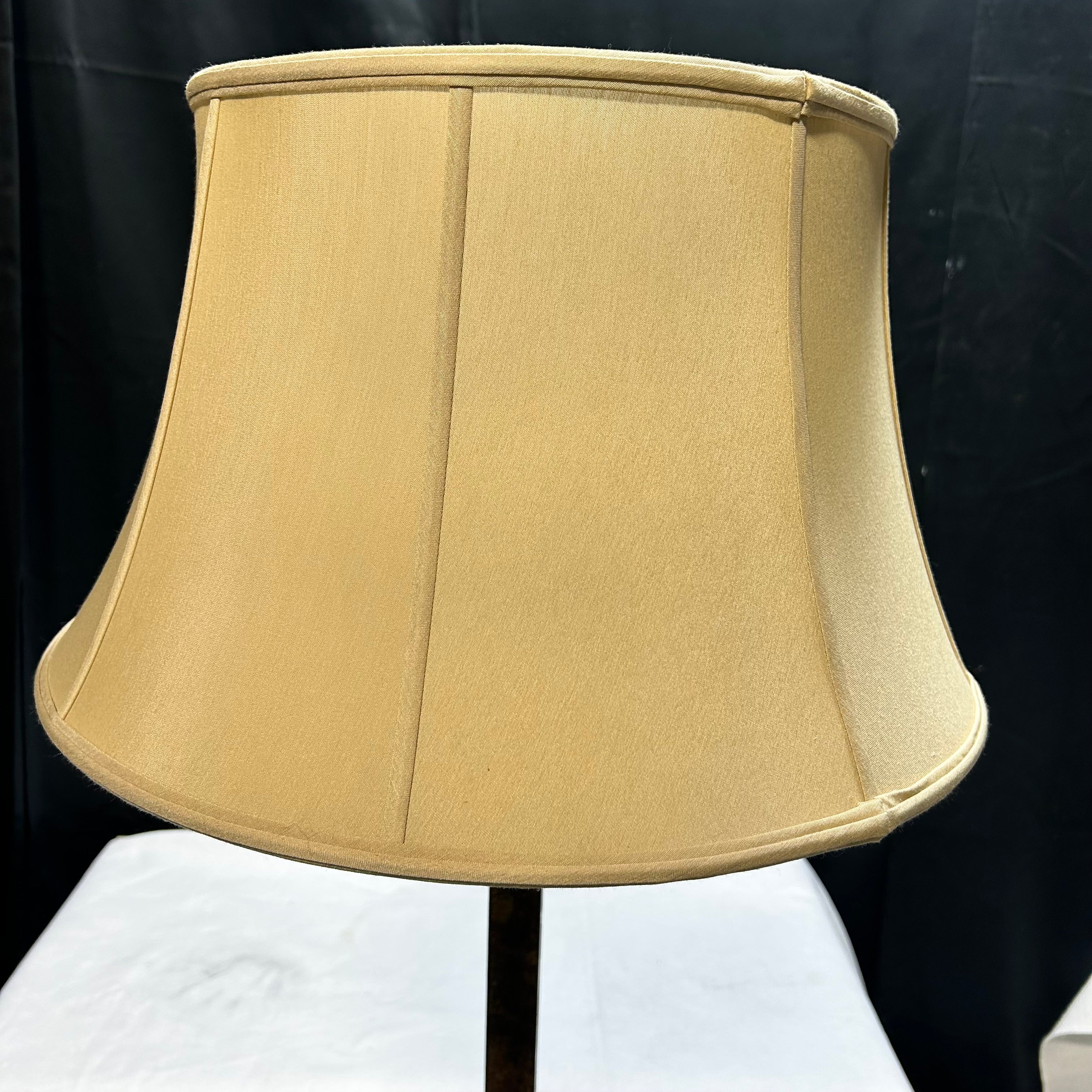 Vintage Gold & Iron Floor Lamp 15"x 65"