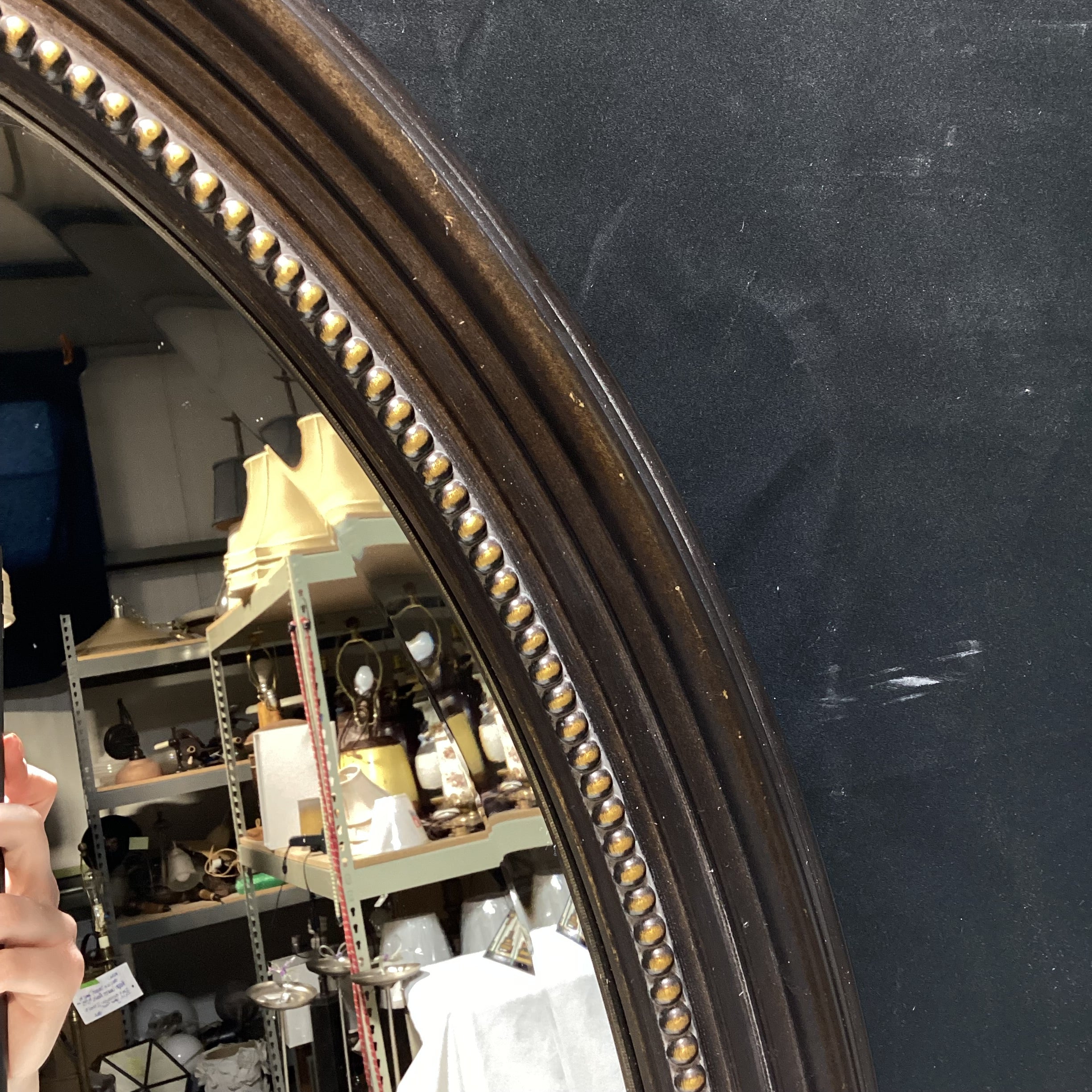 Bevelled Edge Oval Wall Mirror 21" x 31"
