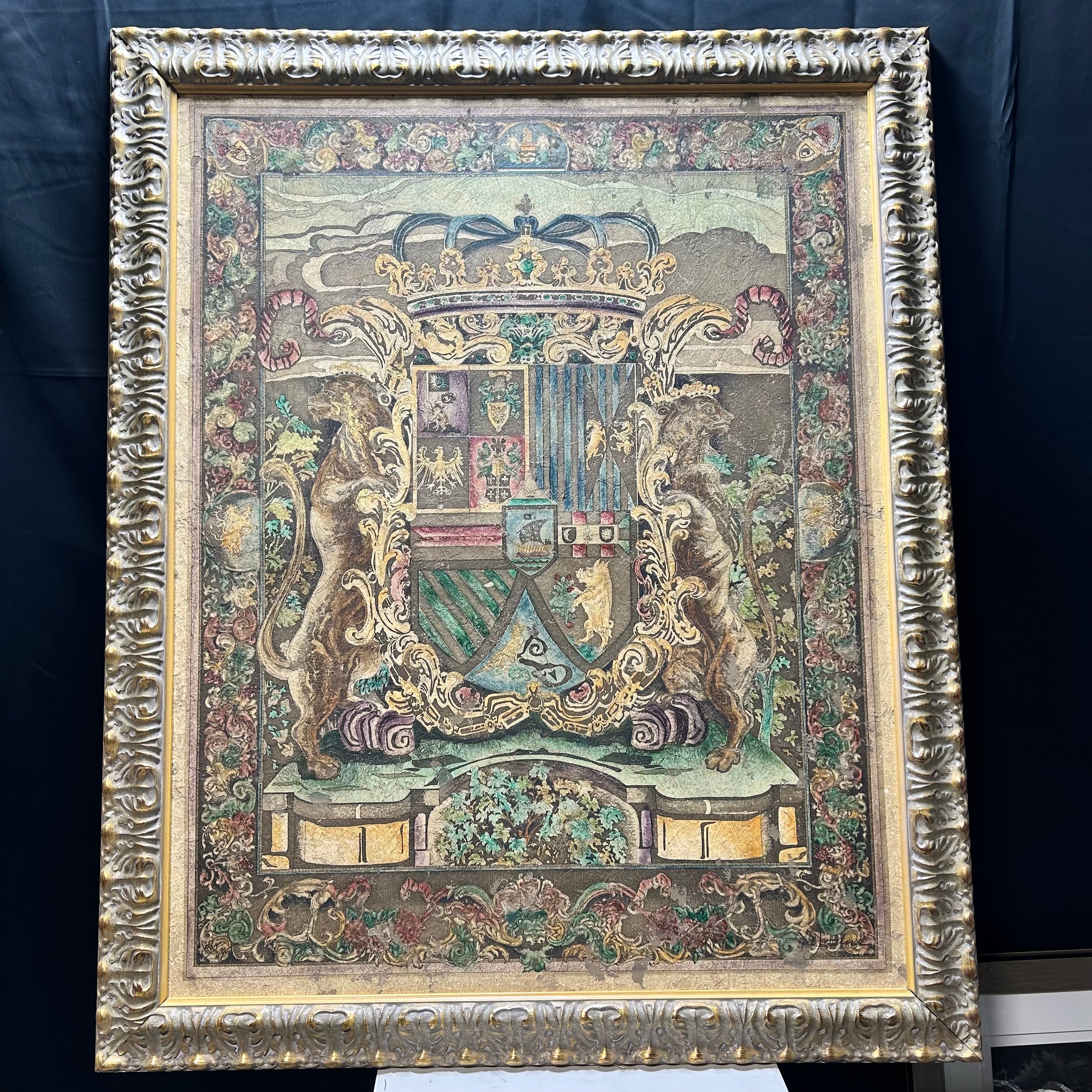 Jardine Signed & Nubered 46/295 Large Buckingham Crest 44"x 54"