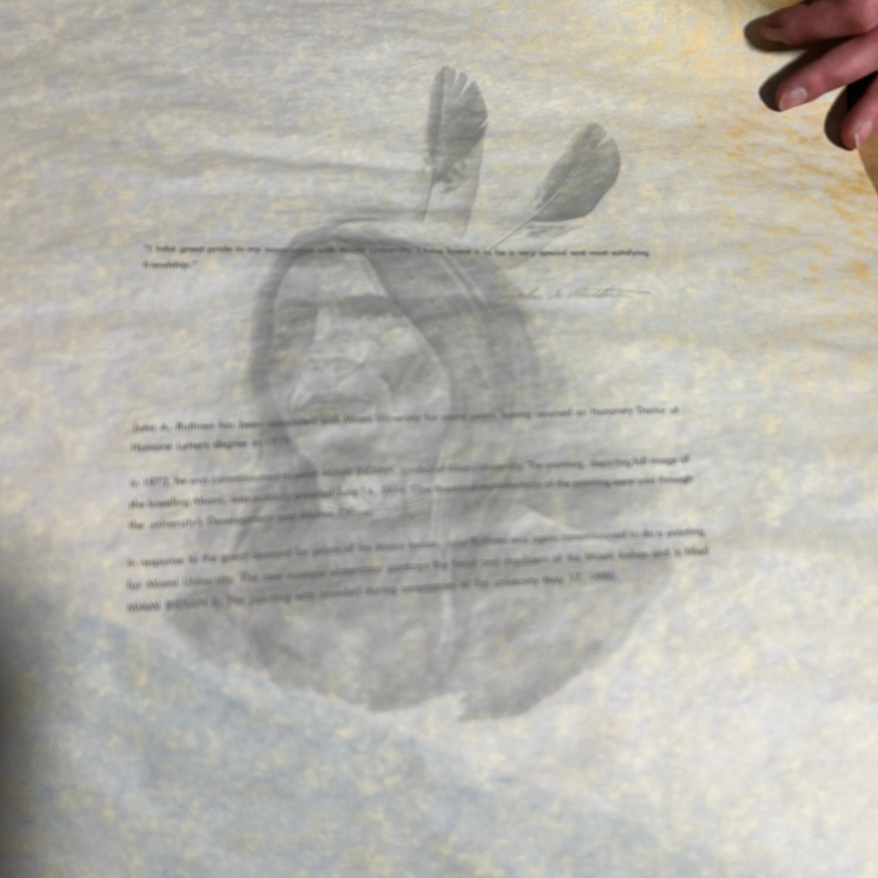 John A.Ruthven Limited Edition Lithograph Print Titled Miami Indian II" 20"x 23"