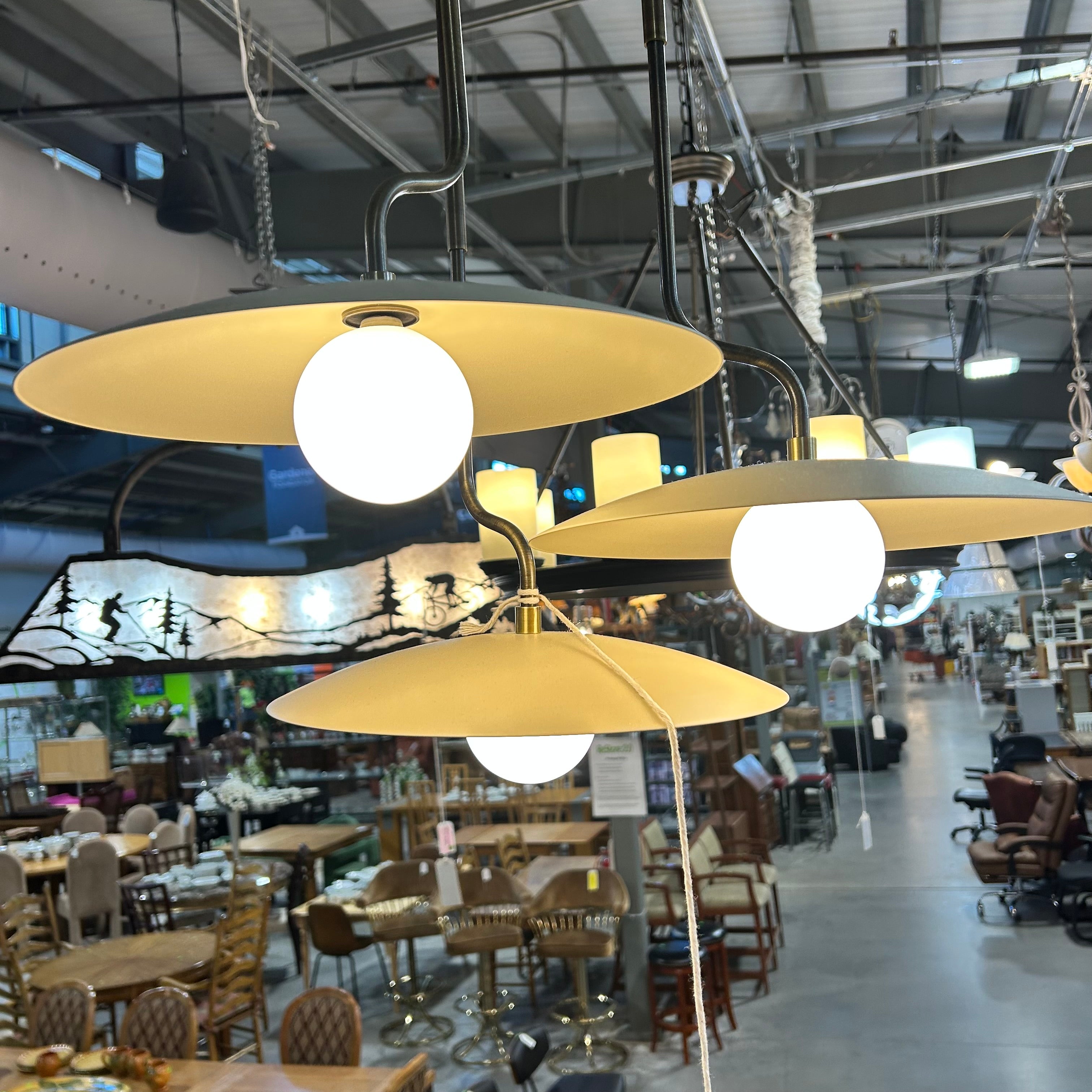 Brass Chandelier Modern Light Fixture Pendant 20"x 36"