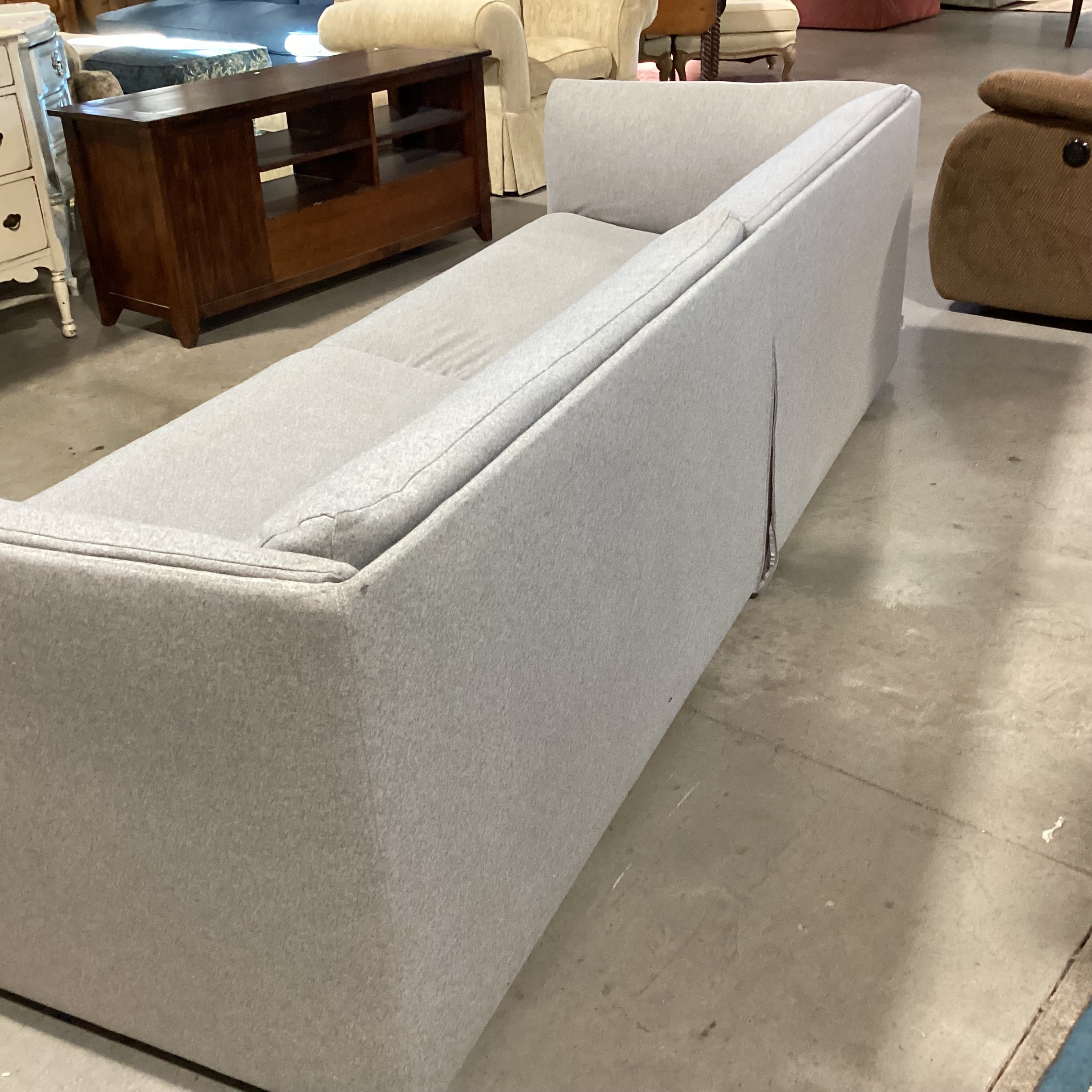 LEMA Italian Luxury Grey Wool Modern Sofa 101"x 38"x 30"